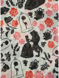 Disney Beauty And The Beast Silhouette Rose Viscose Scarf, , alternate