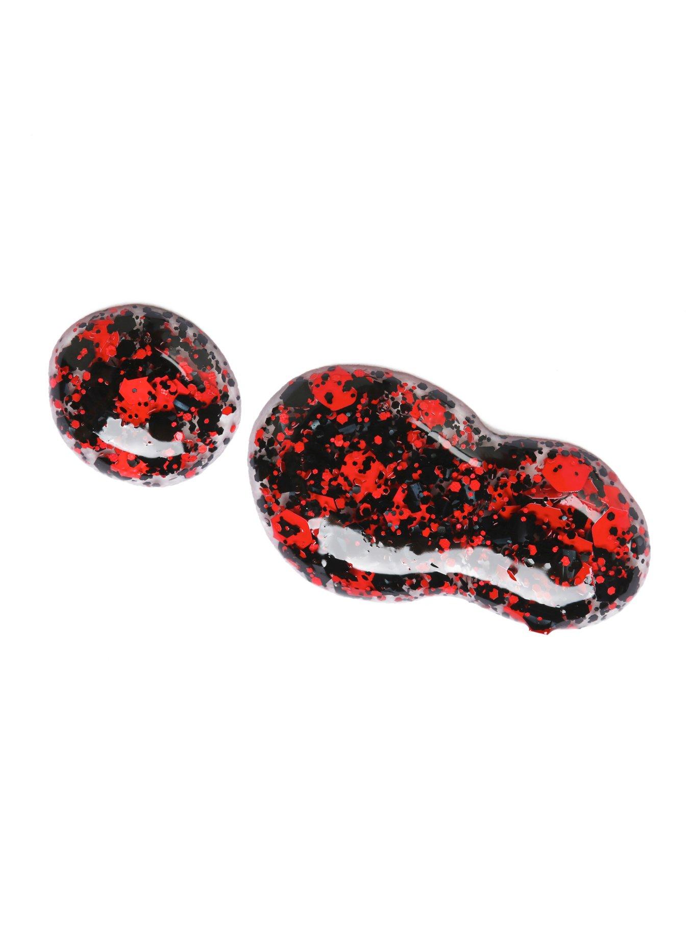 Blackheart Beauty Black & Red Splatter Nail Polish, , alternate