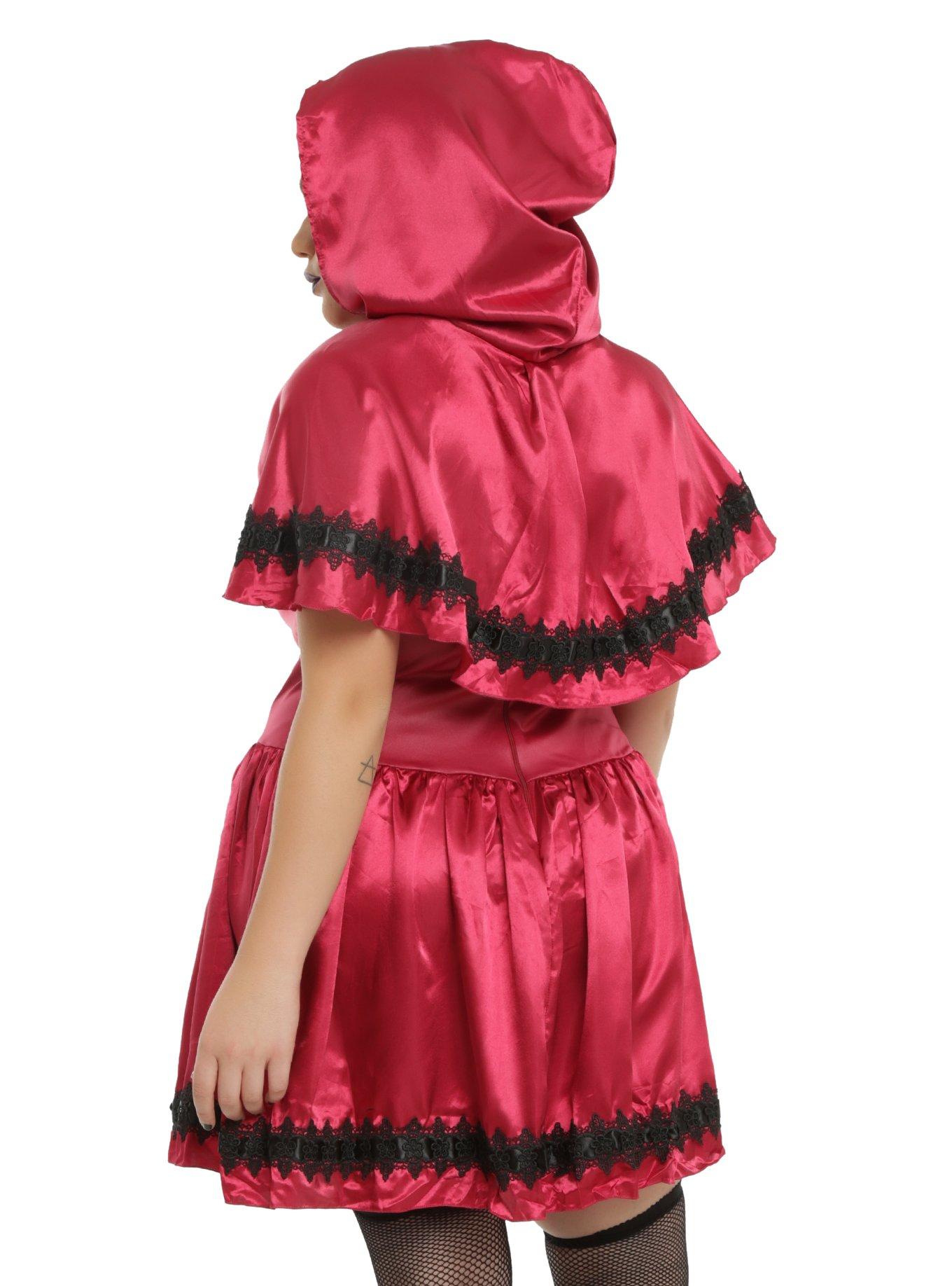 Dark Red Riding Hood Costume Plus Size, , alternate