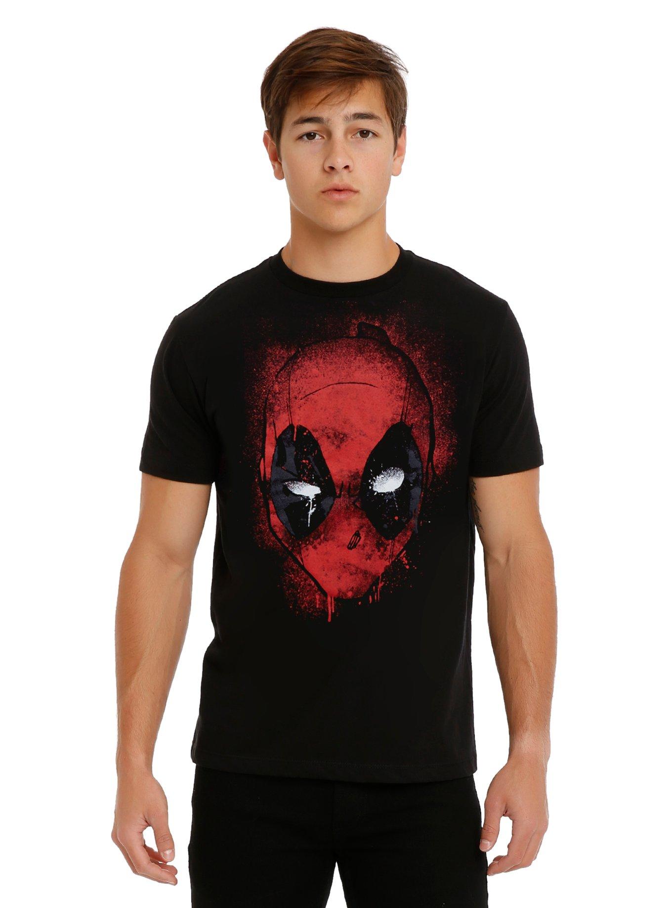 Marvel Deadpool Spray Paint Face T-Shirt, , alternate