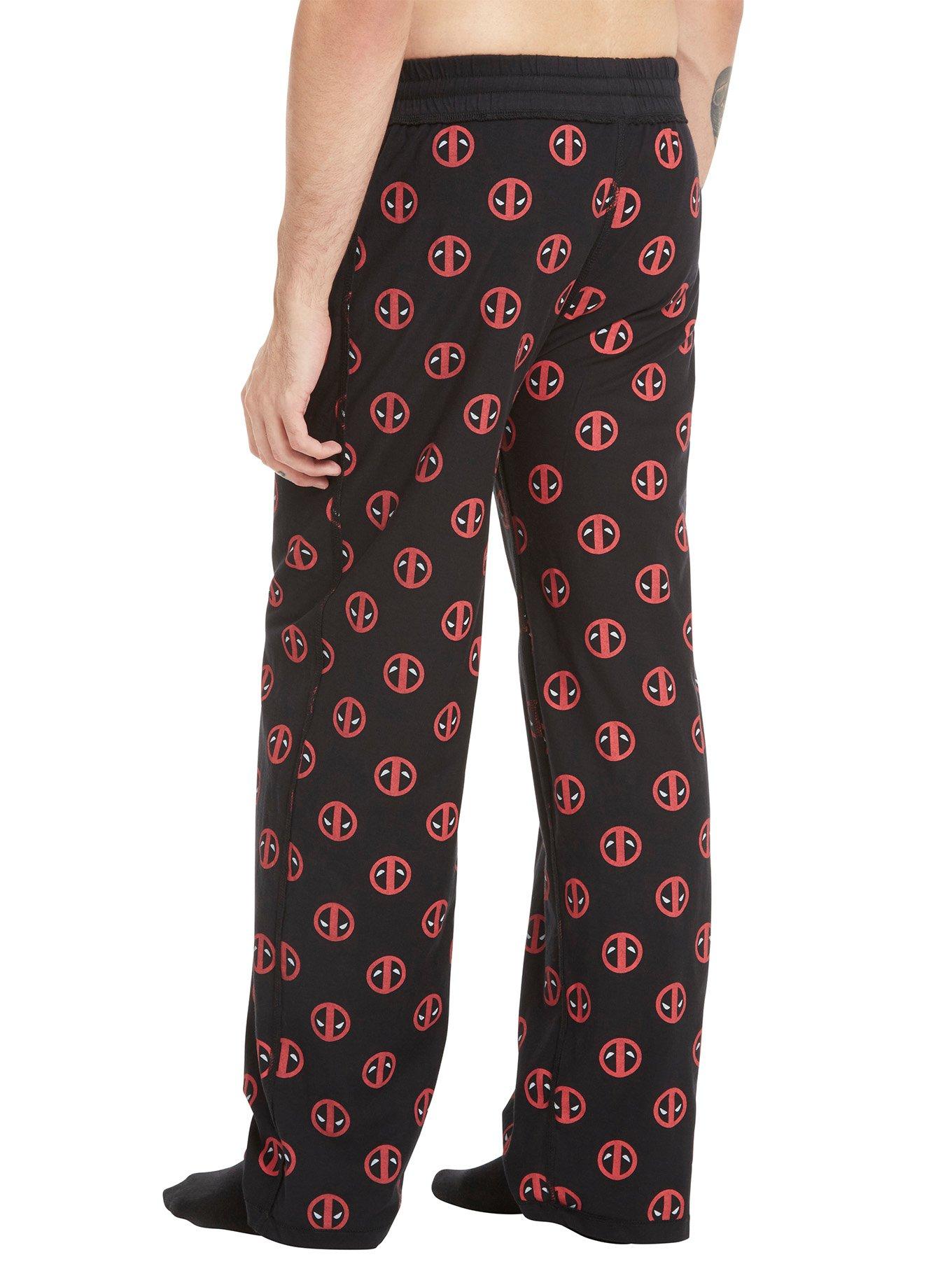 Marvel Deadpool Logos Reversible Guys Pajama Pants, , alternate
