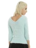 Mint Fuzzy Girls Sweater, , alternate