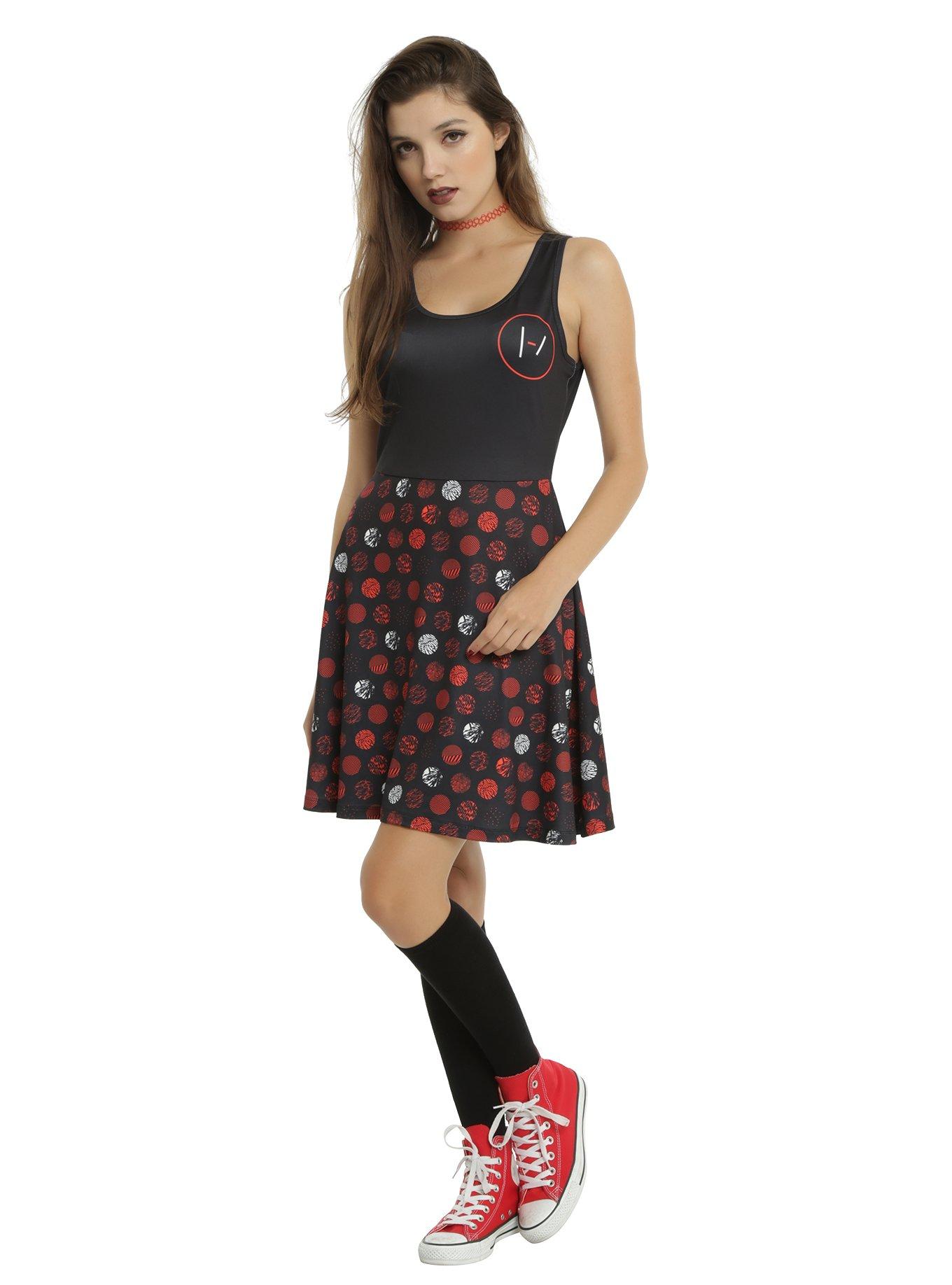 Twenty One Pilots Circles Skater Dress, , alternate