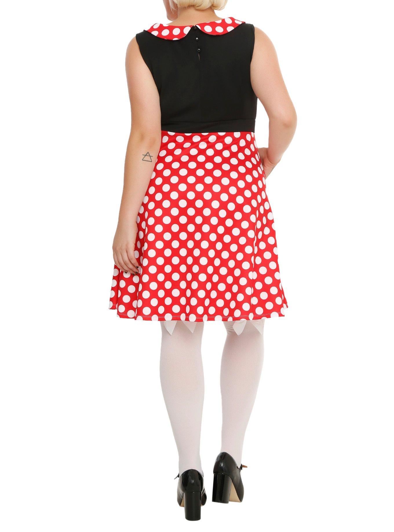 Disney Minnie Mouse Dots Dress Plus Size, , alternate