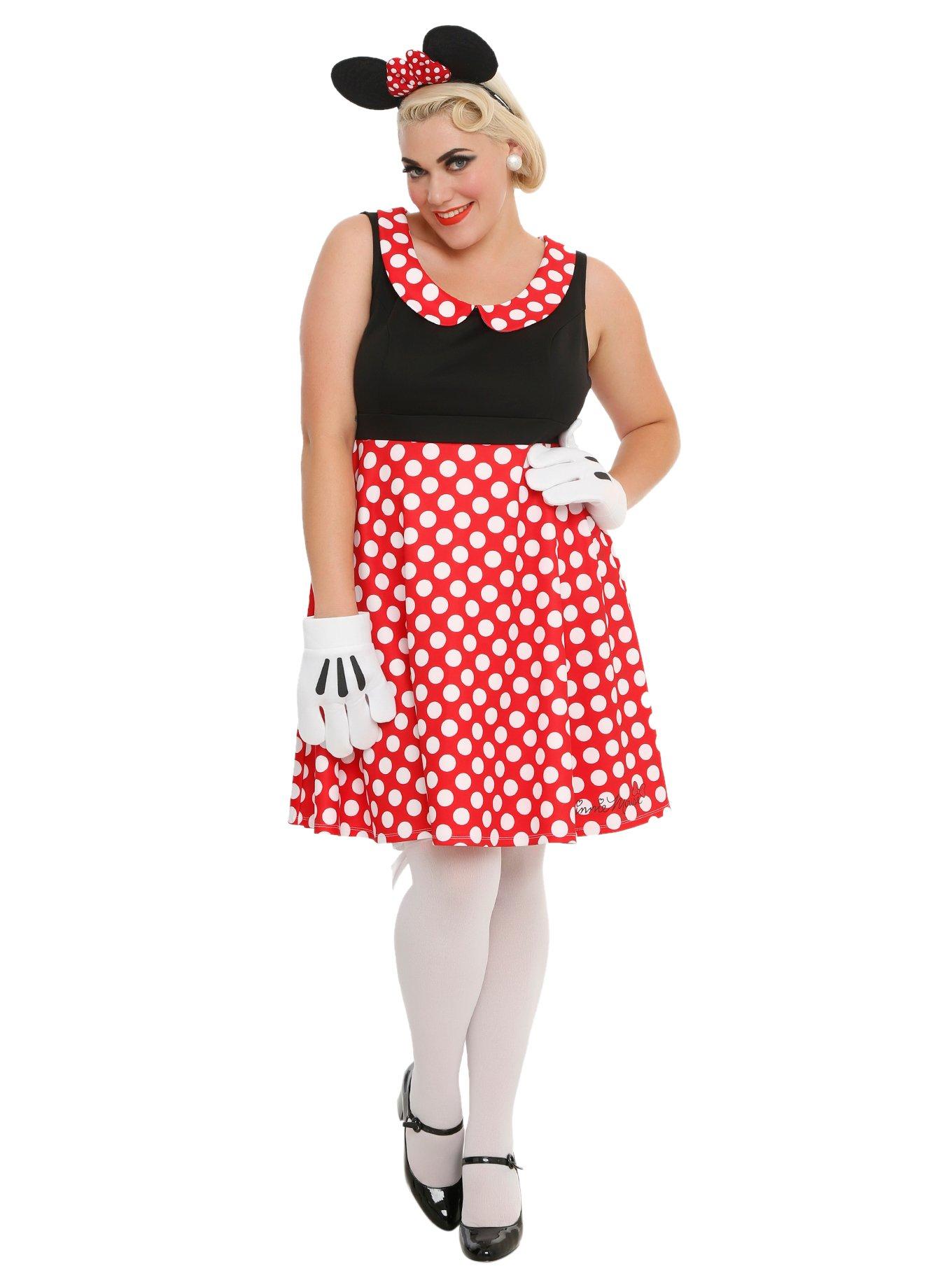 Disney Minnie Mouse Dots Dress Plus Size, , alternate