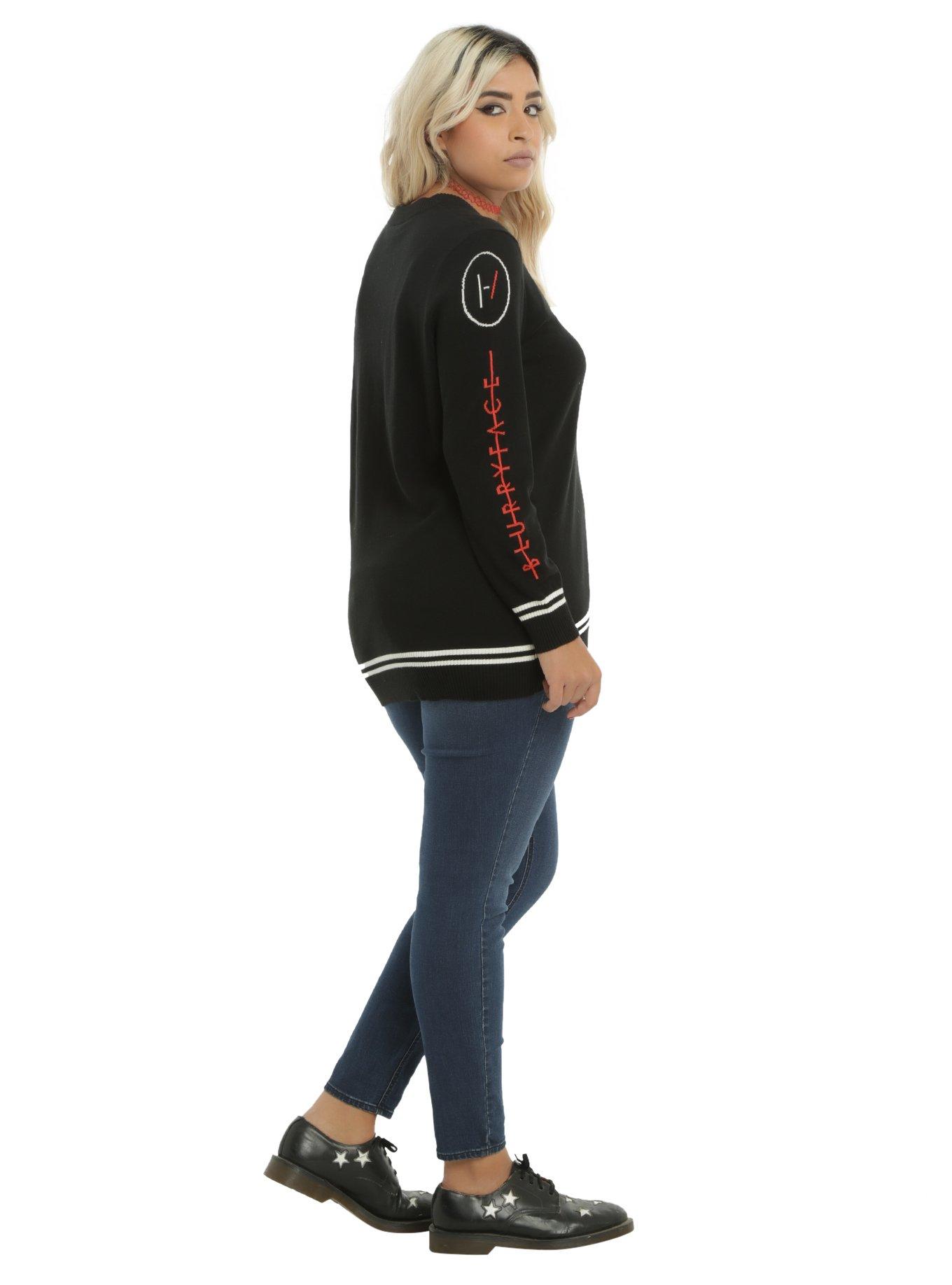 Twenty One Pilots Logo Girls Cardigan Plus Size, , alternate