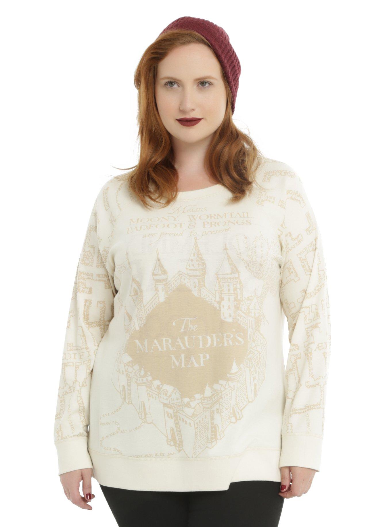 Harry Potter Marauder's Map Girls Reversible Pullover Plus Size, , alternate