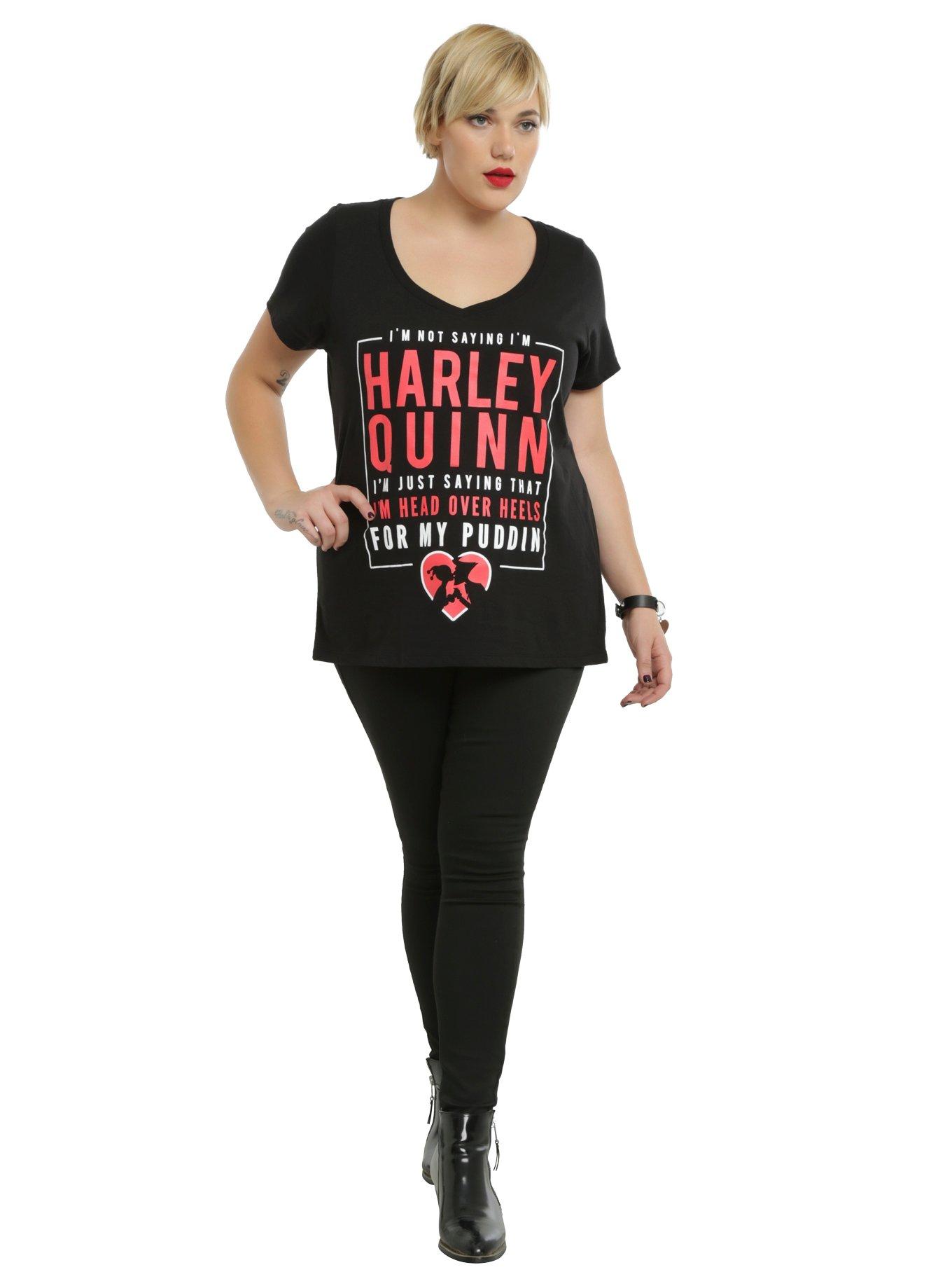 DC Comics Harley Quinn Puddin Girls T-Shirt Plus Size, , alternate