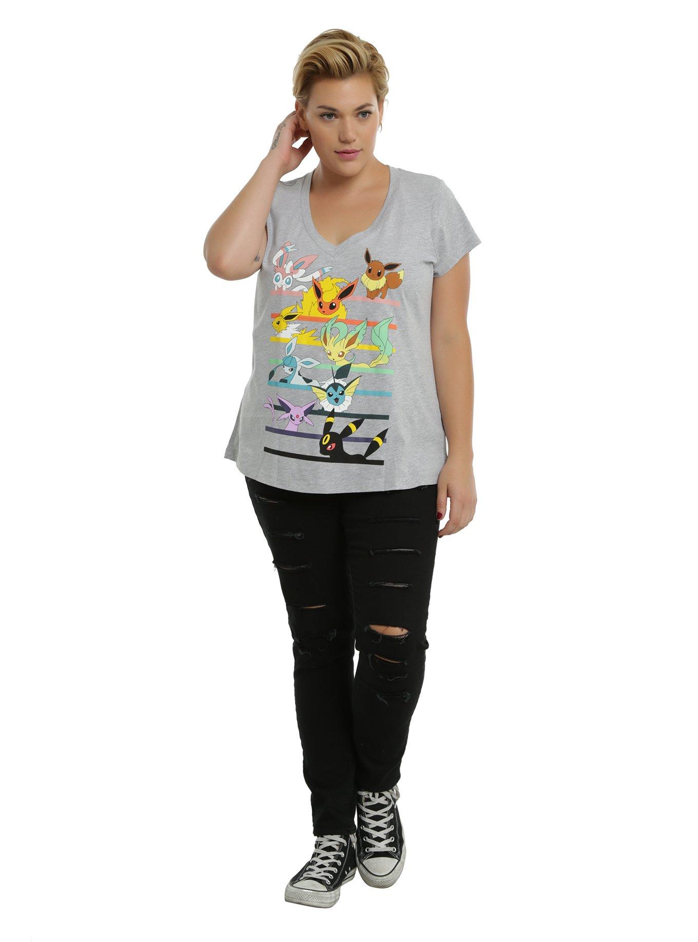 Pokemon Eevee Evolutions Girls T-Shirt Plus Size, , alternate