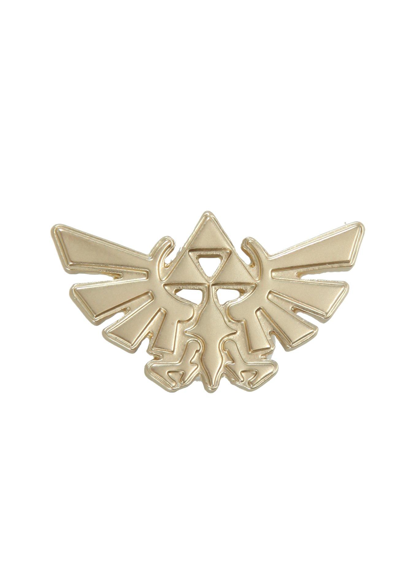 The Legend Of Zelda Triforce Logo Metal Pin, , alternate