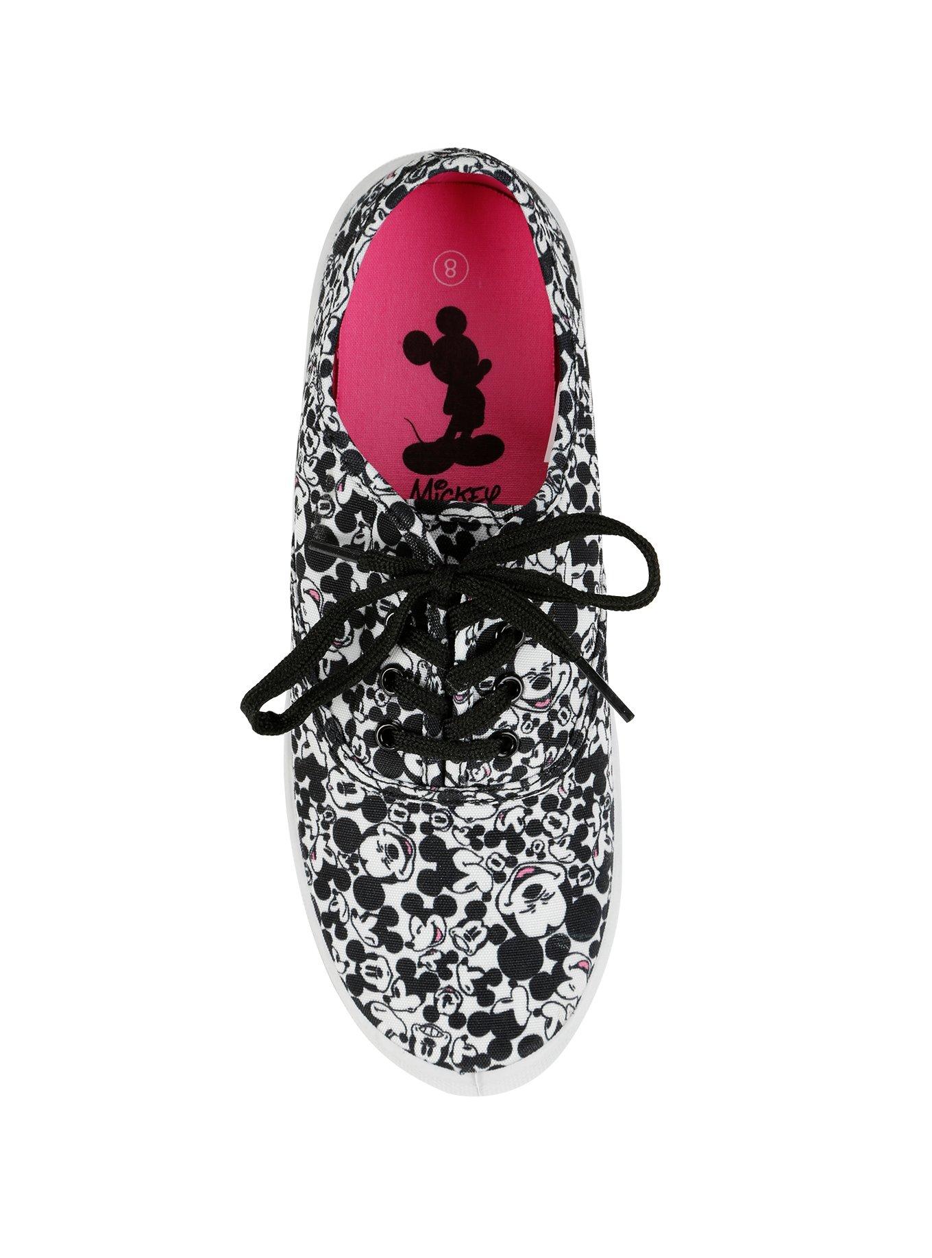 Disney Mickey Mouse Allover Lace-Up Sneakers, , alternate