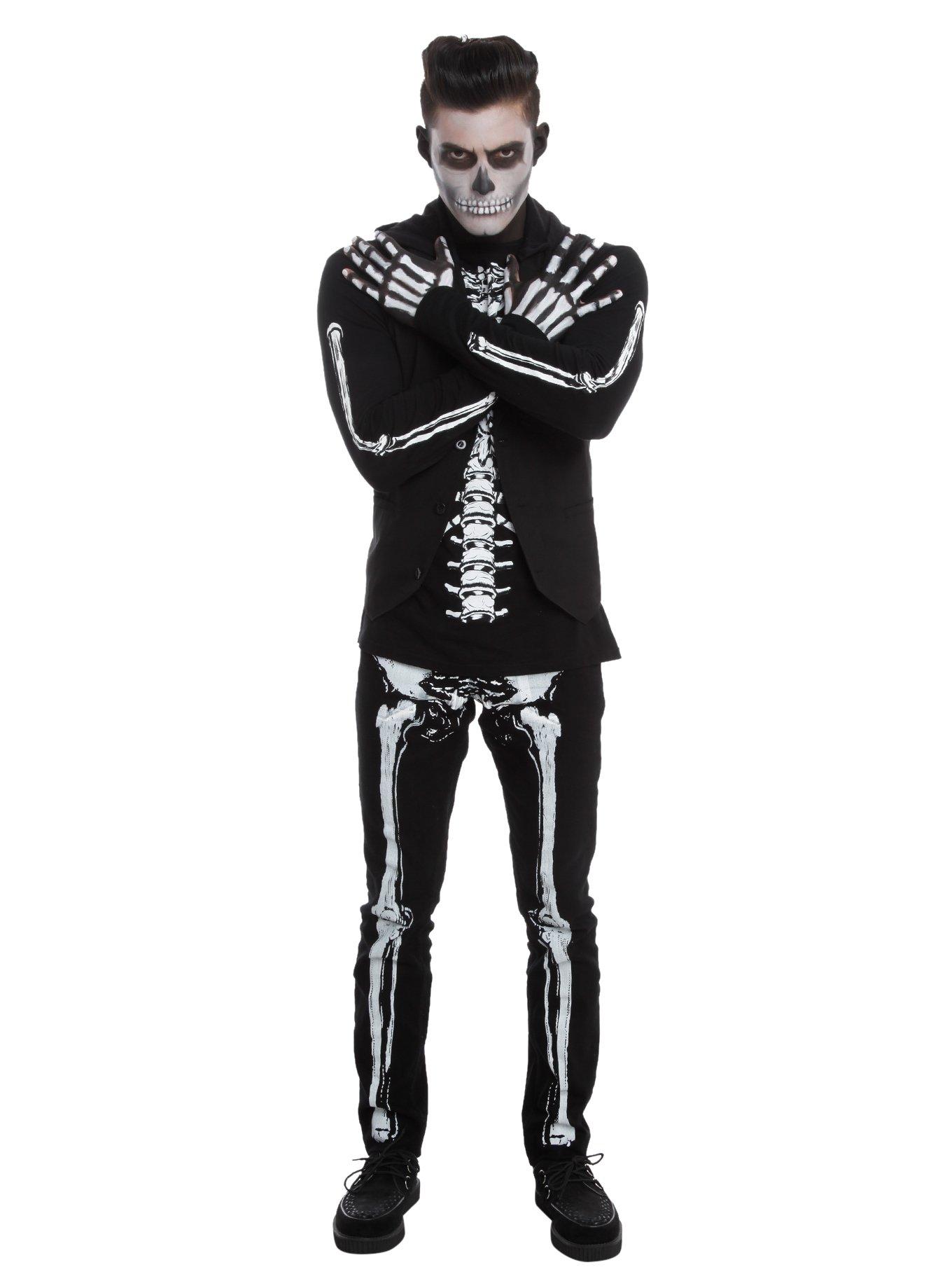 XXX RUDE Skeleton Black Long-Sleeve T-Shirt, , alternate