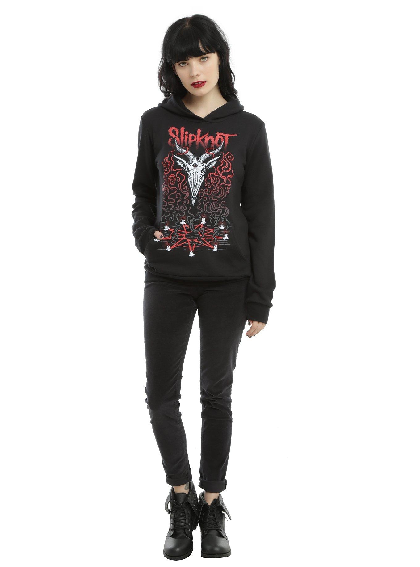 Slipknot Goat Head Girls Hoodie, , alternate