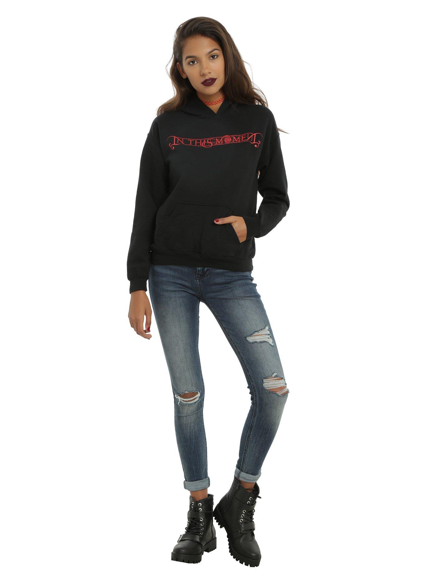 In This Moment Black Widow Leg Girls Hoodie, , alternate