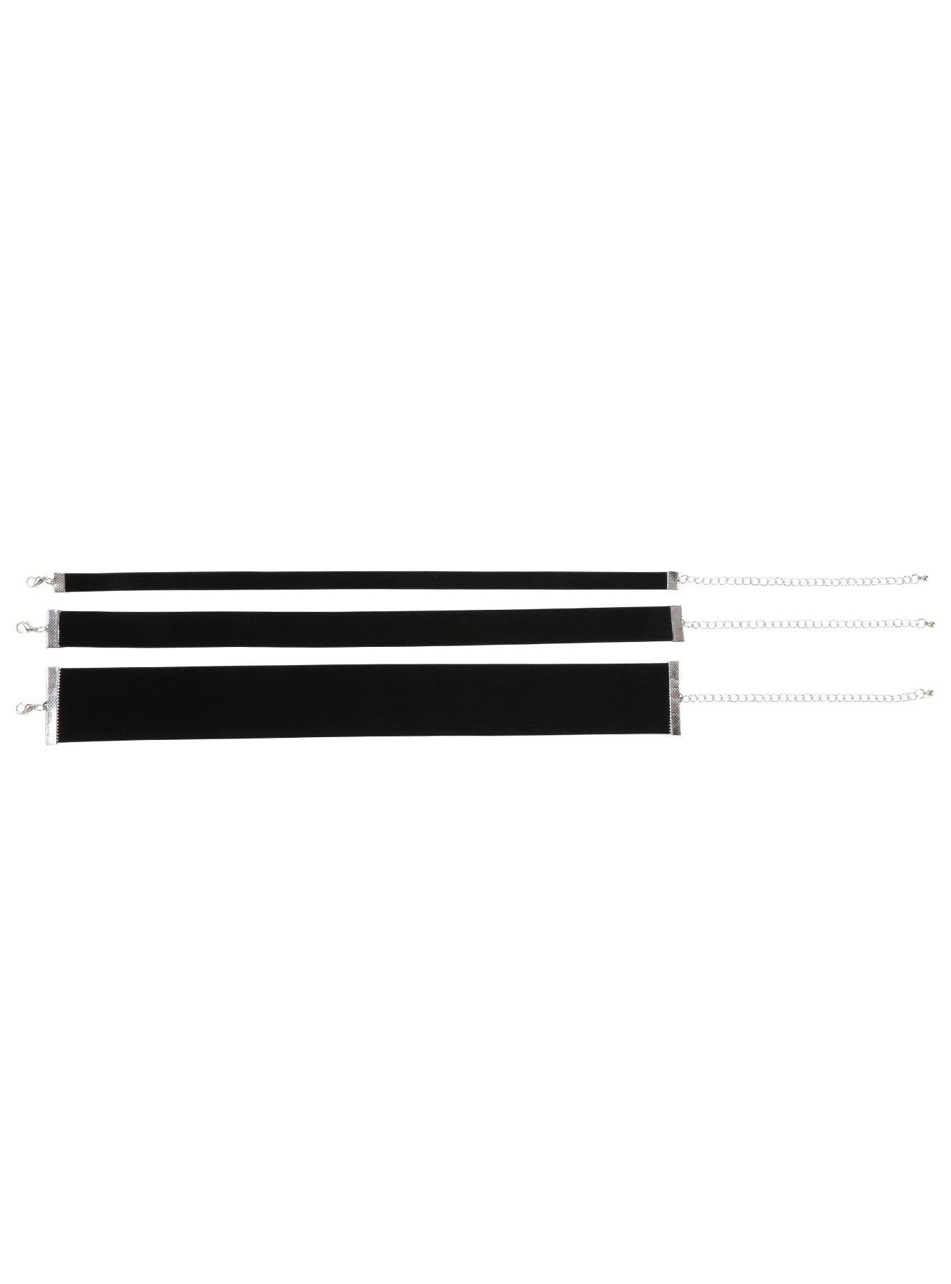 Black Velvet Choker Set, , alternate