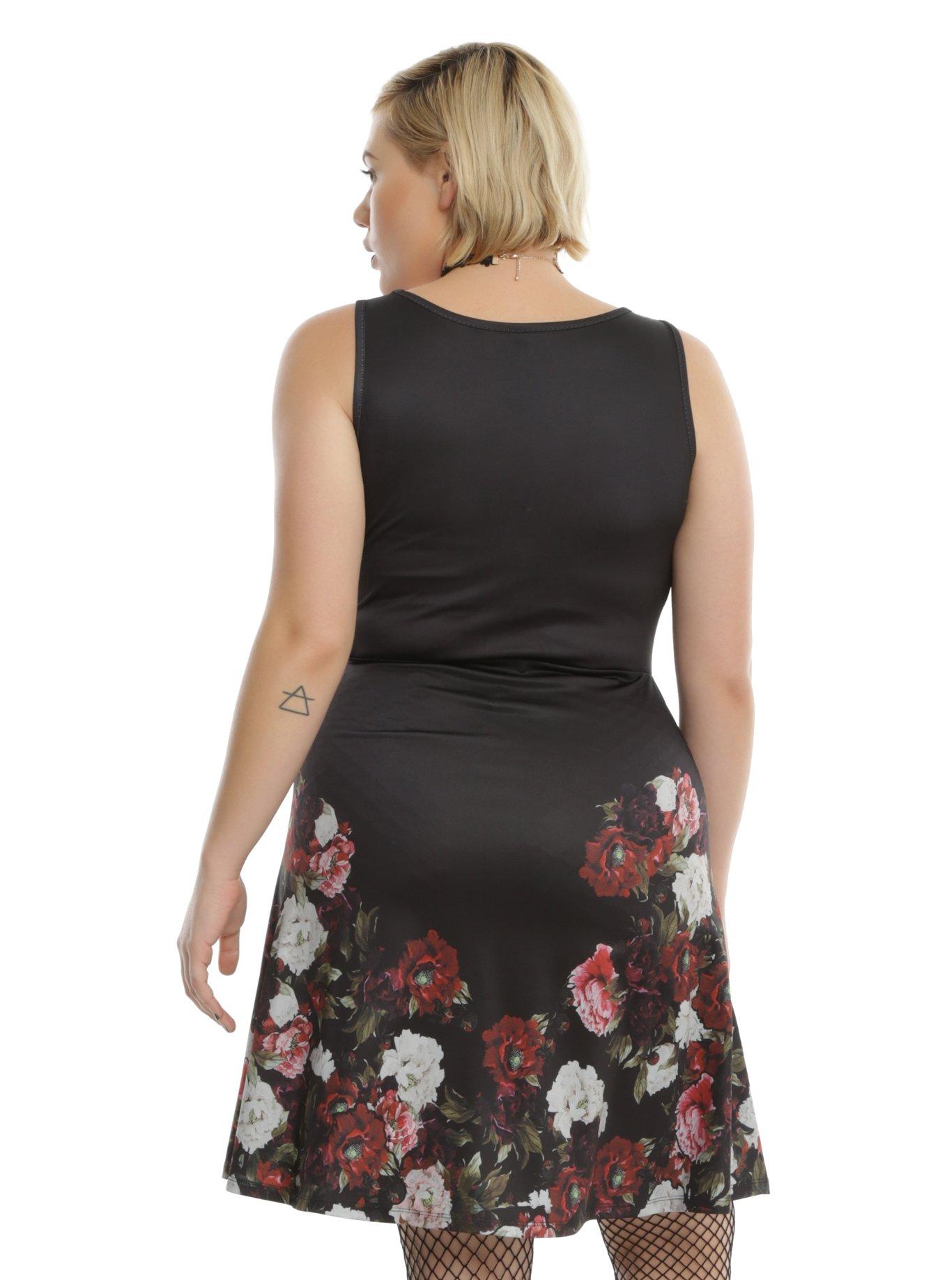 Panic! At The Disco Floral Dress Plus Size, , alternate