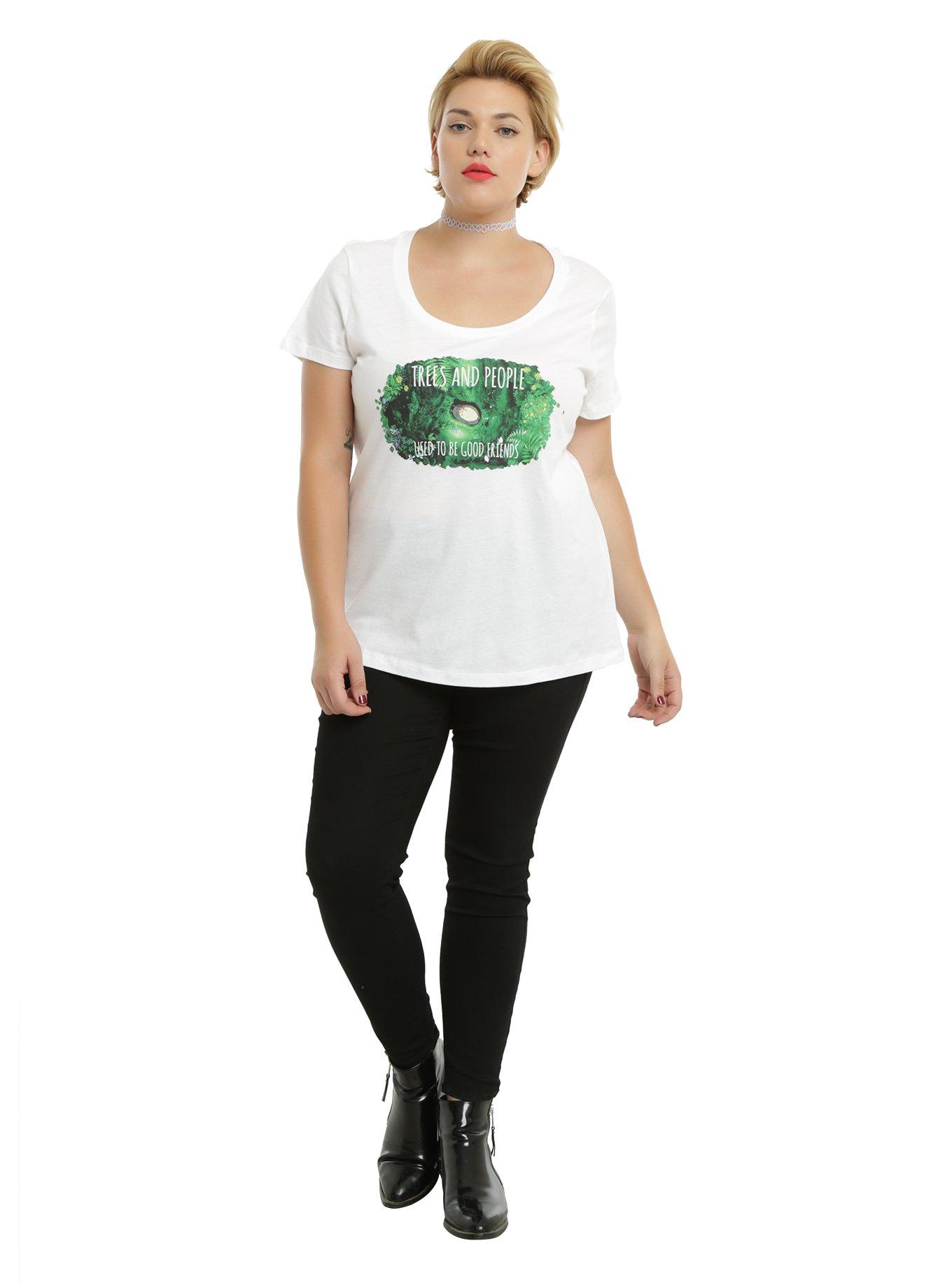 Her Universe Studio Ghibli My Neighbor Totoro Trees & People Girls T-Shirt Plus Size, , alternate