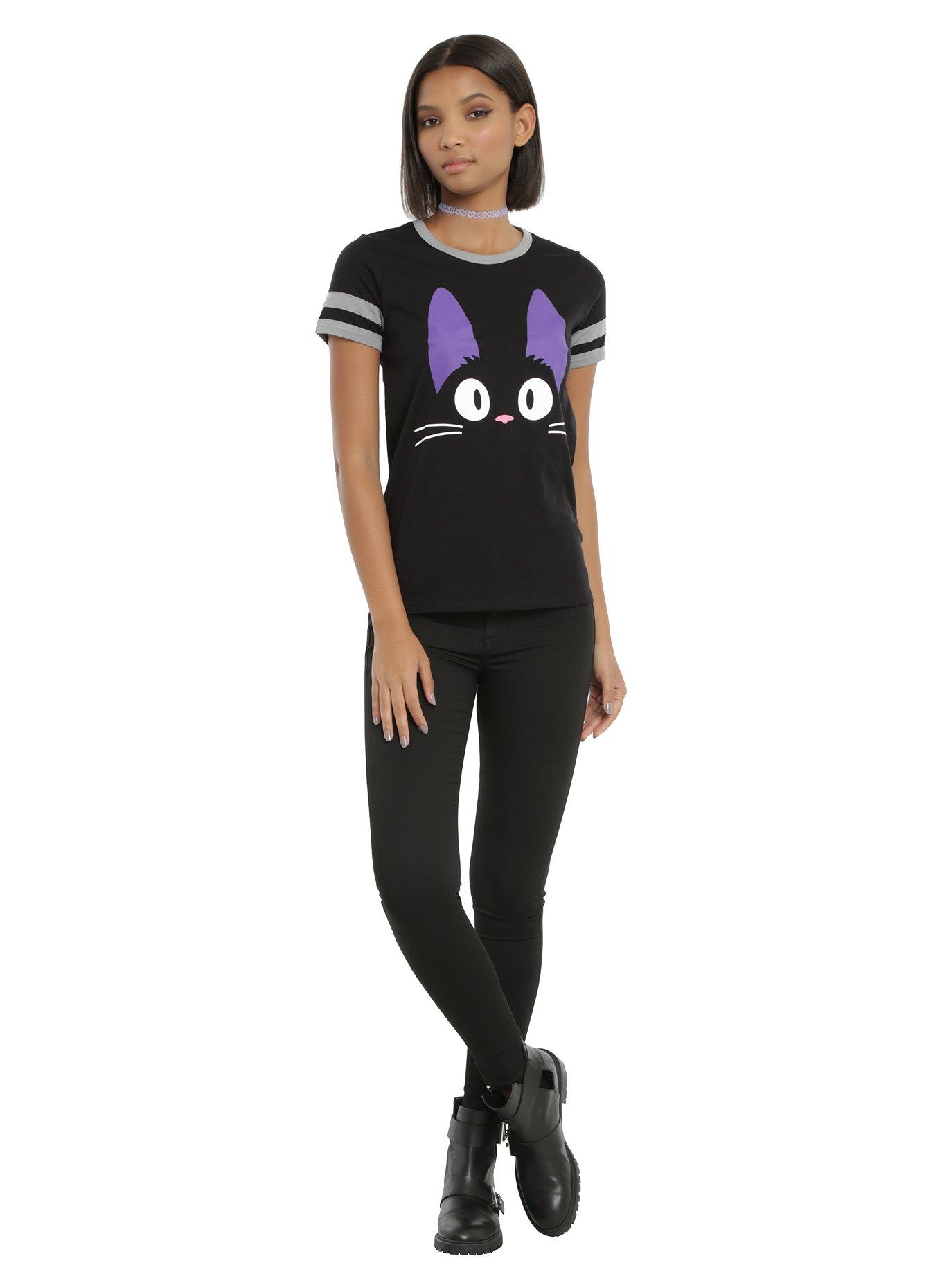 Her Universe Studio Ghibli Kiki's Delivery Service Jiji Girls Athletic T-Shirt, , alternate