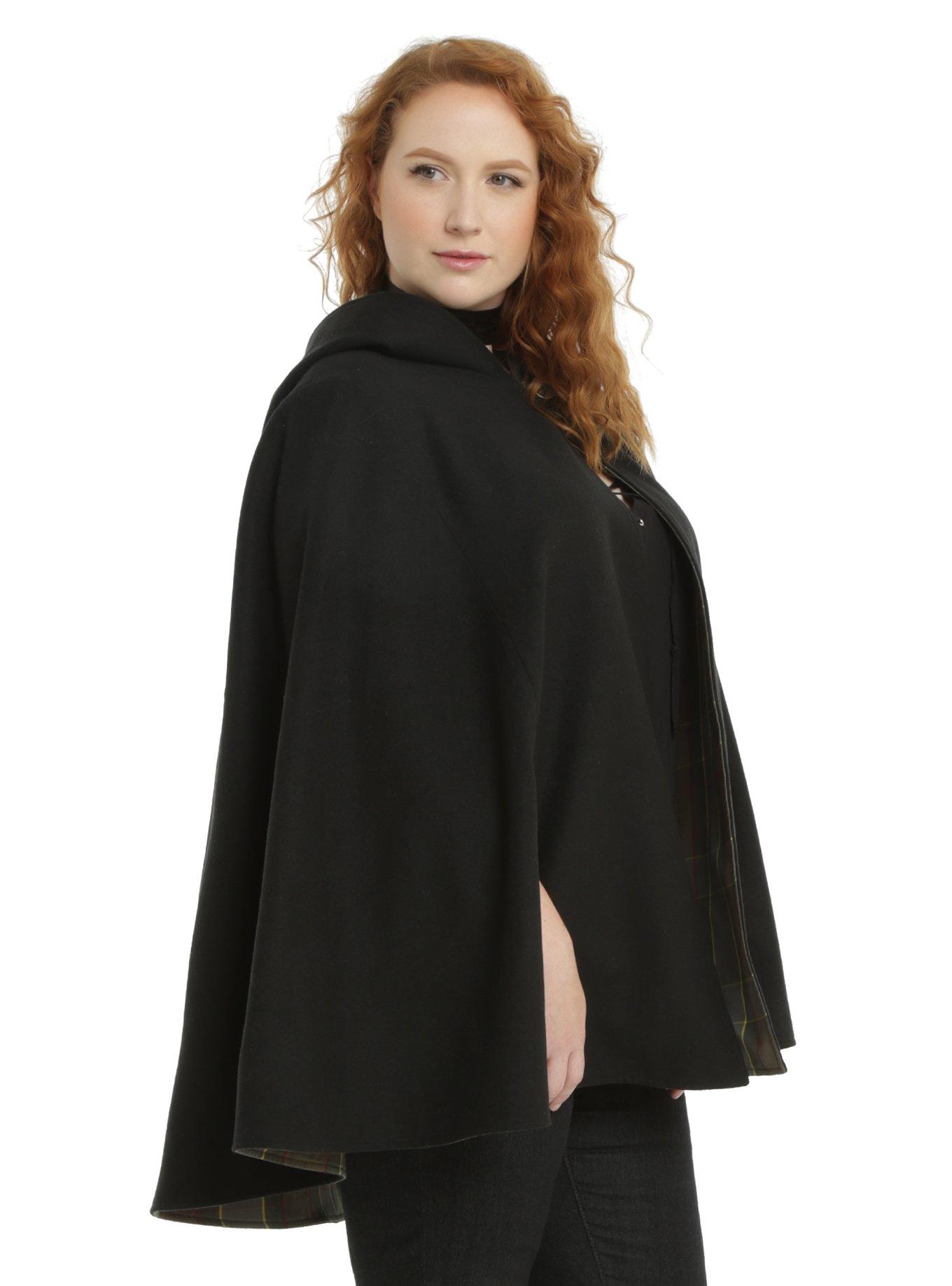 Outlander Fraser Tartan Reversible Cape Plus Size, , alternate