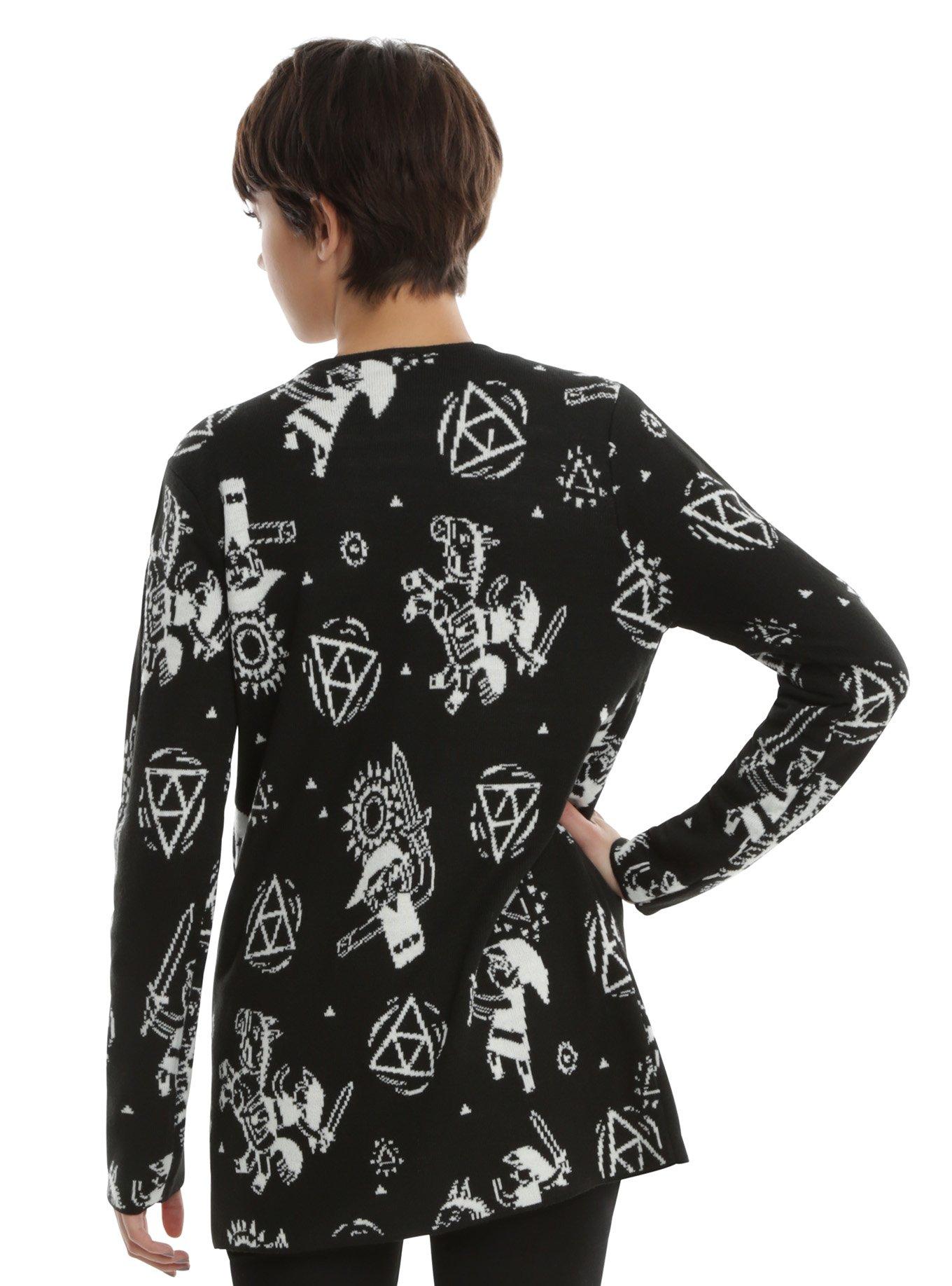 The Legend Of Zelda Symbols Girls Flyaway Cardigan, , alternate