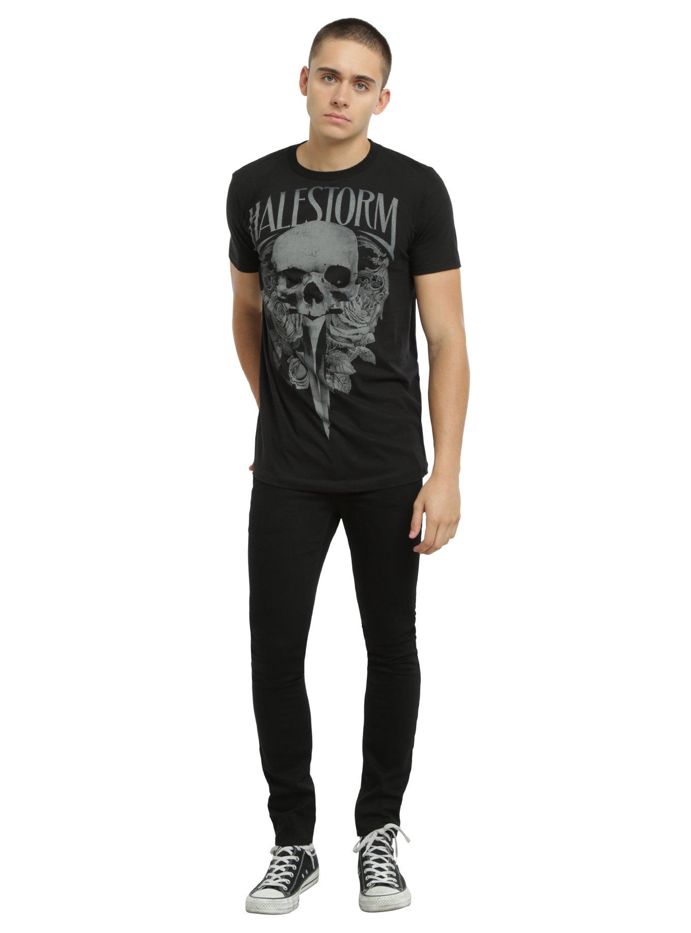 Halestorm Skull & Dagger T-Shirt, , alternate