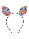 Tie Dye Bunny Ears Headband, , alternate