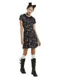 Black Floral & Bug Lace Collar Dress, , alternate
