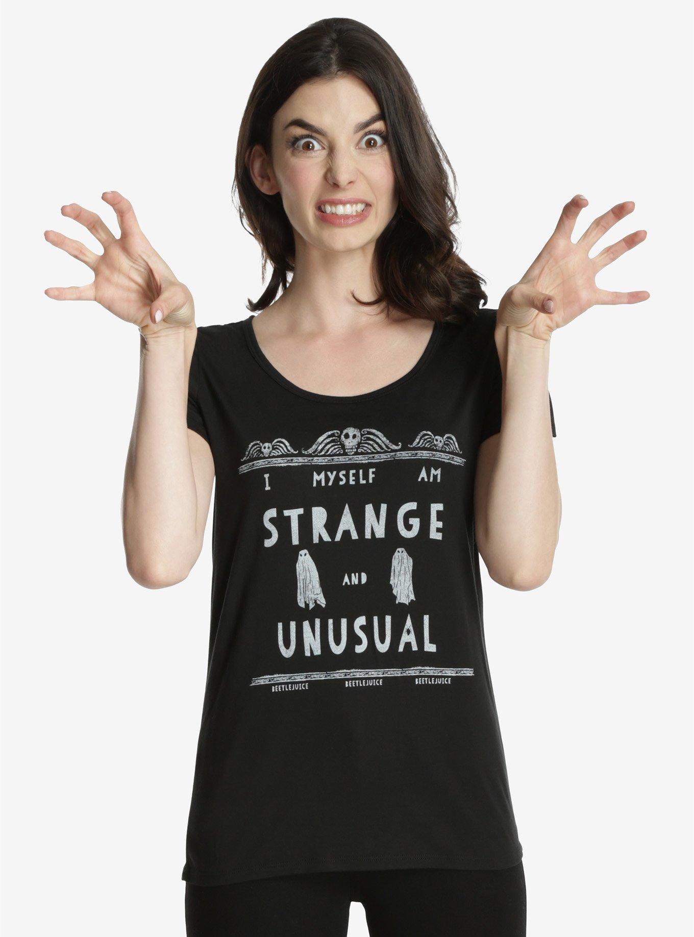 Beetlejuice Strange And Unusual Womens Tee, , alternate