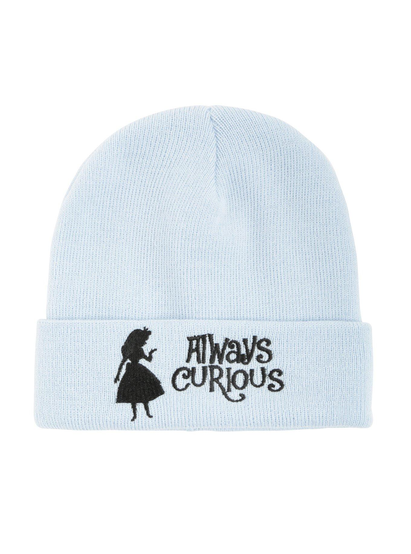 Disney Alice In Wonderland Always Curious Pastel Blue Beanie, , alternate