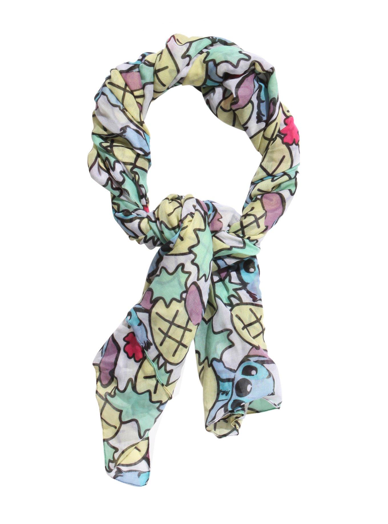 Disney Lilo & Stitch Pineapple Stitch Oblong Scarf, , alternate