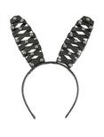 Faux Leather Wrapped Studded Bunny Ears, , alternate