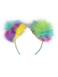 Large Rainbow Pom Pom Headband, , alternate