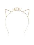 Gold Meow Cut Out Cat Ear Headband, , alternate