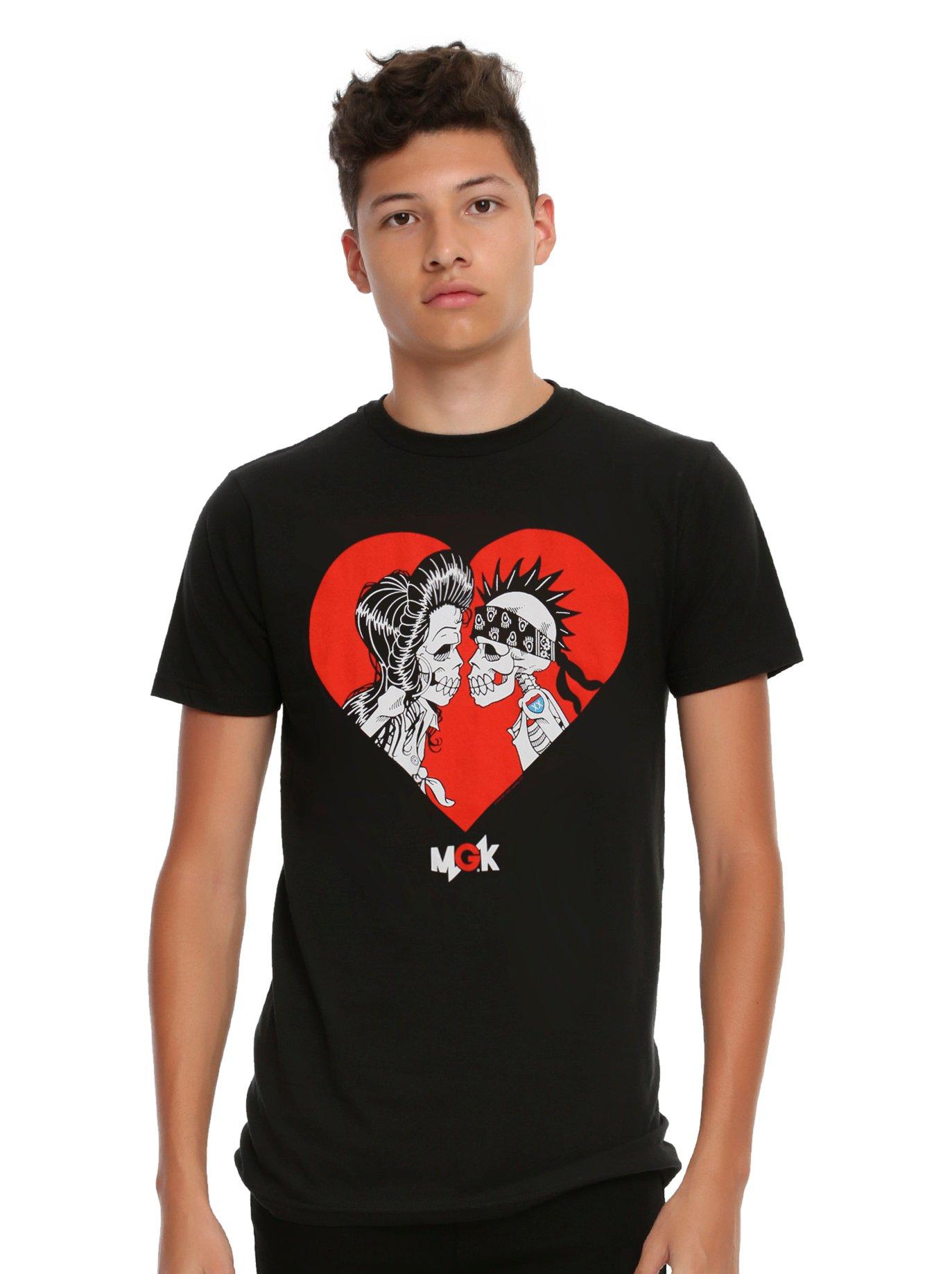 Machine Gun Kelly Heart Skulls T-Shirt, , alternate