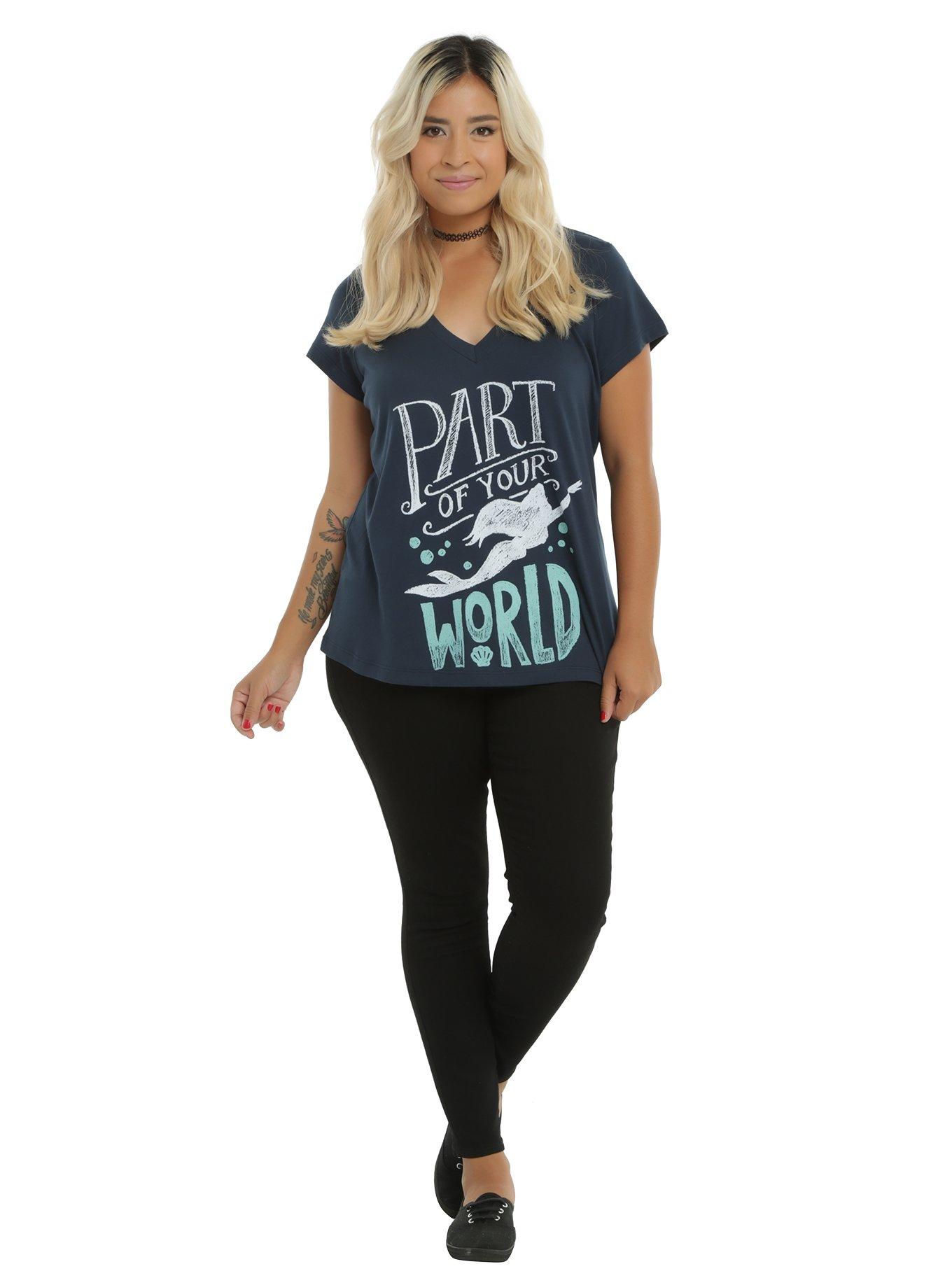 Disney The Little Mermaid Part Of Your World Girls T-Shirt Plus Size, , alternate