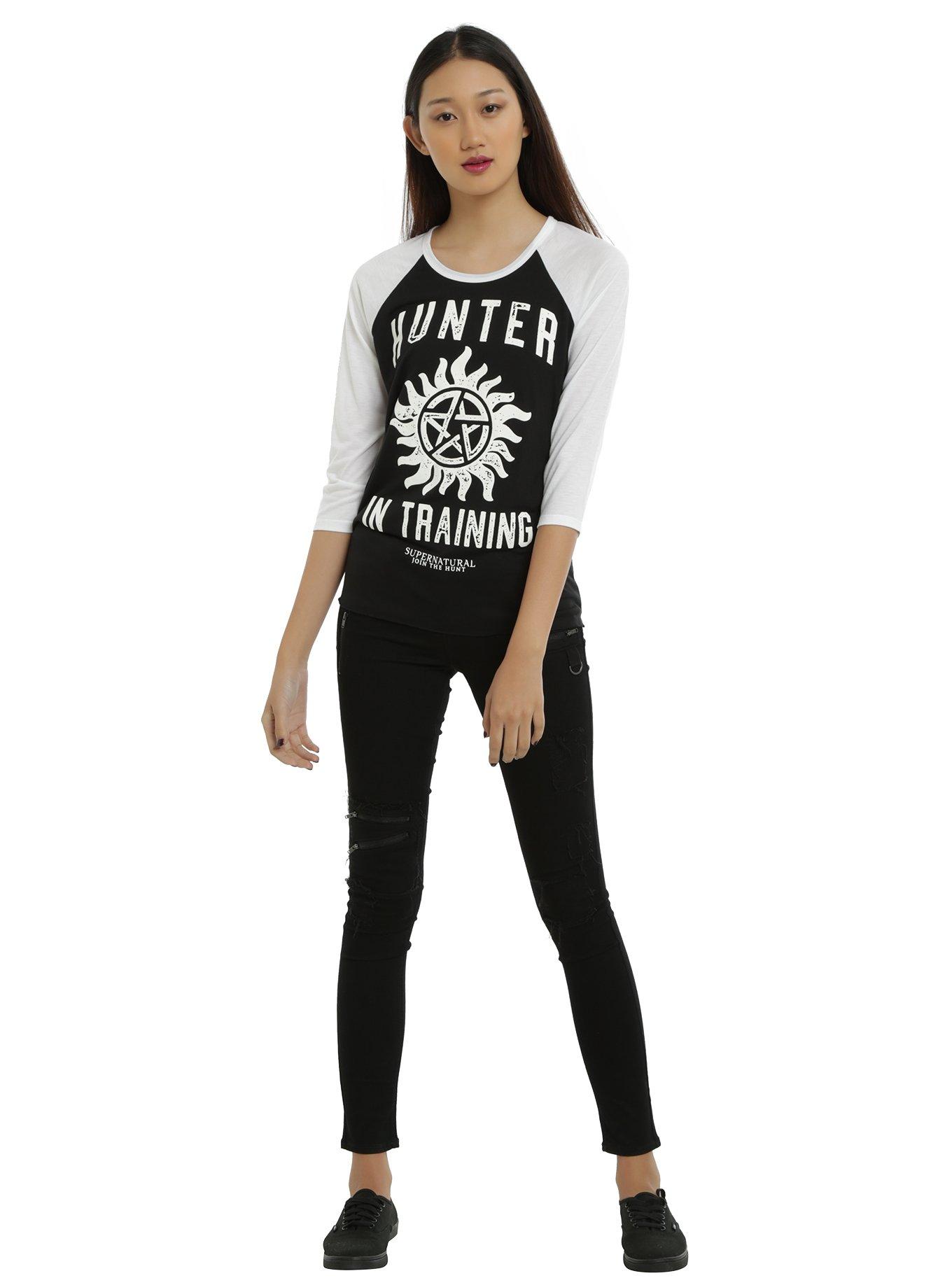 Supernatural Hunter In Training Girls Raglan, , alternate