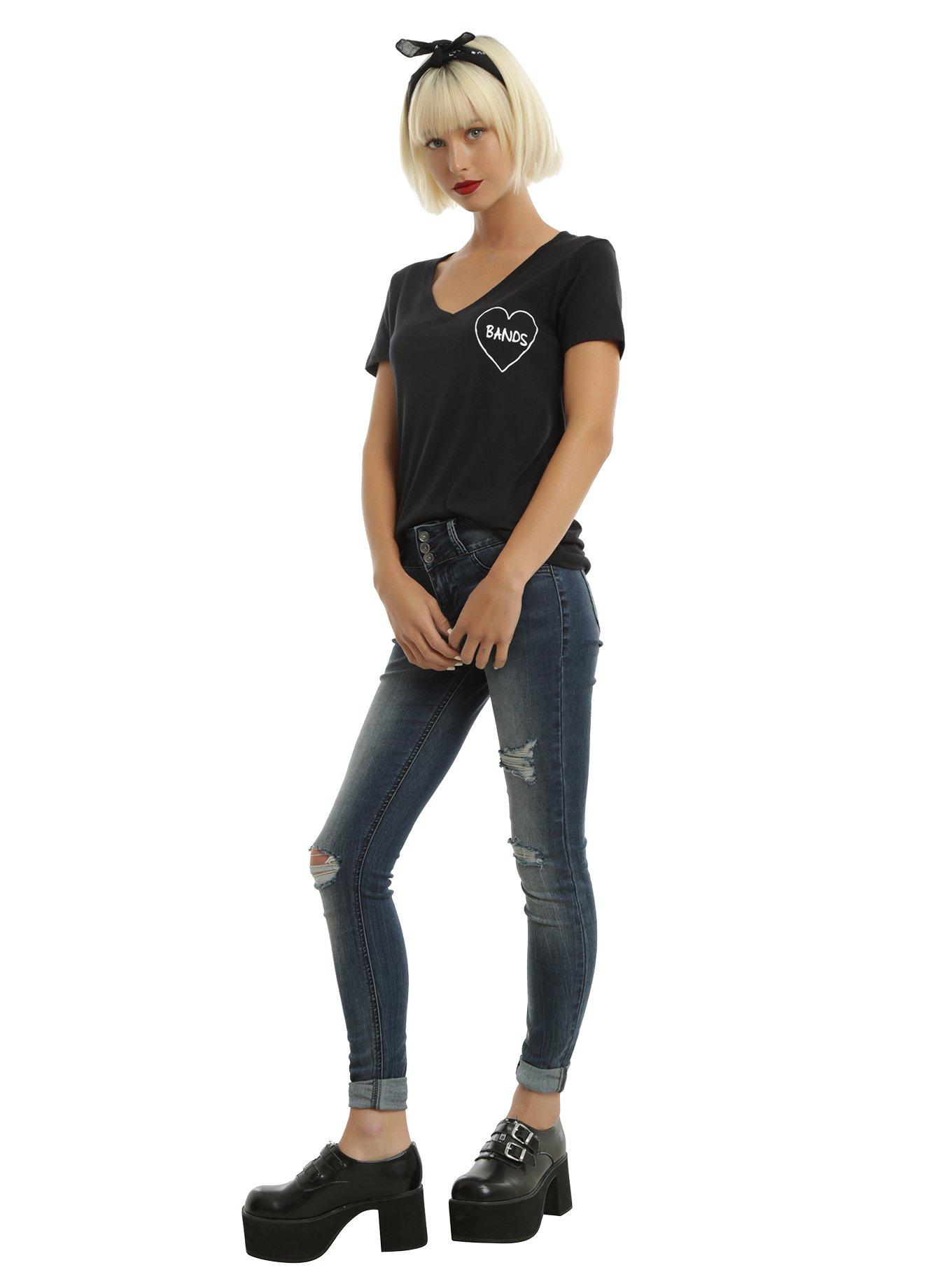 Heart Bands Girls T-Shirt, , alternate