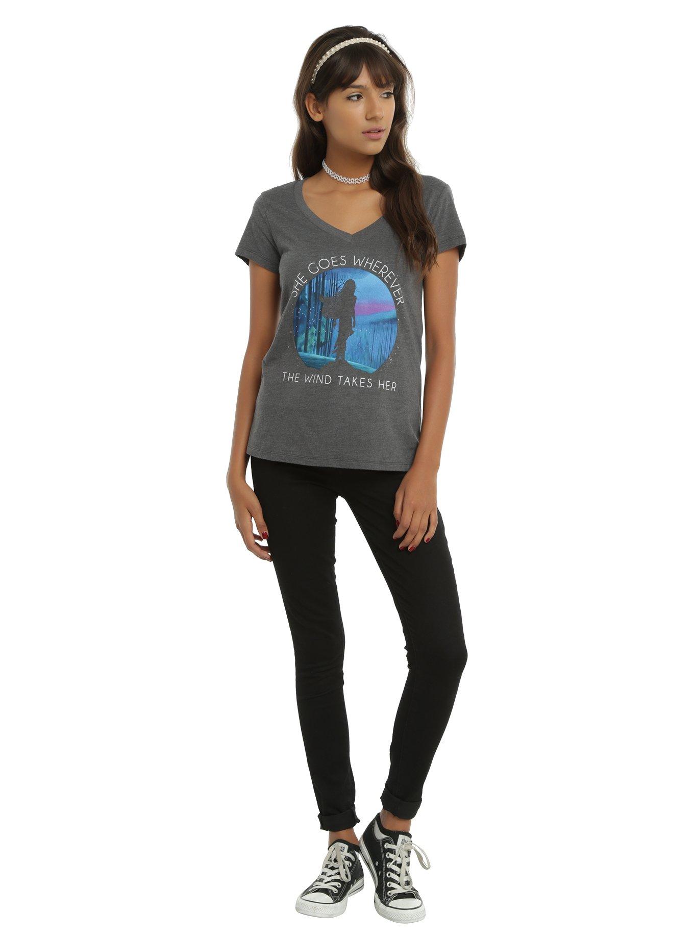 Disney Pocahontas Wind Takes Her Girls T-Shirt, , alternate