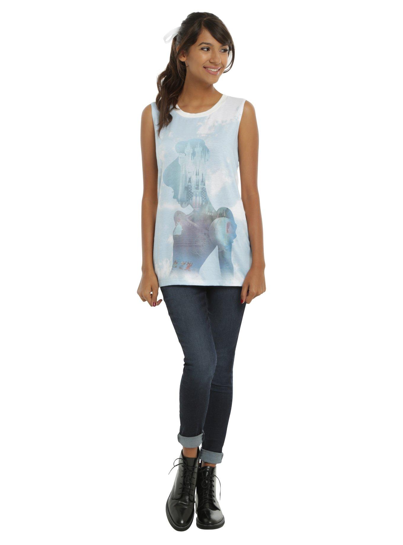 Disney Cinderella Sublimation Silhouette Girls Muscle Top, , alternate