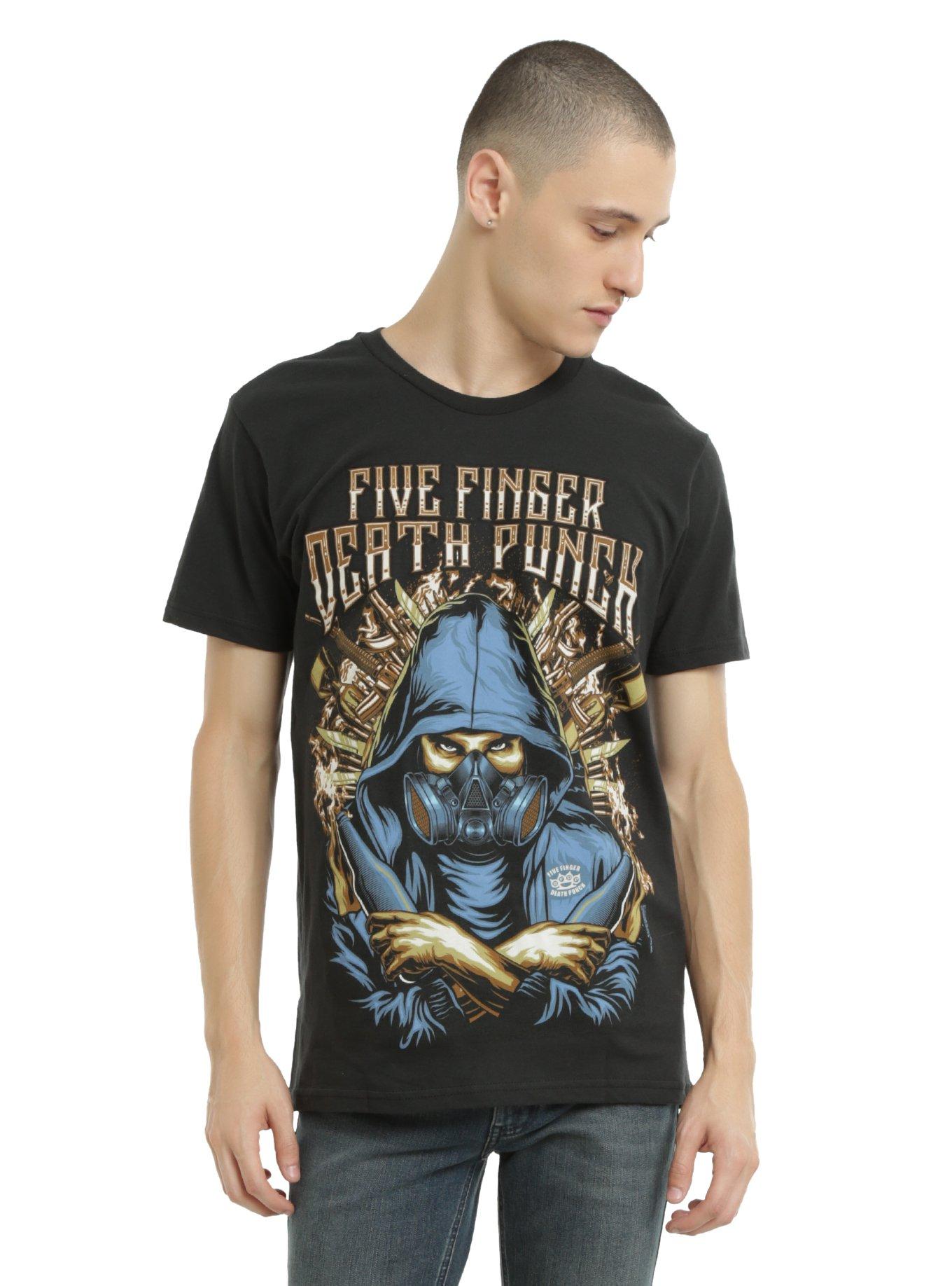Five Finger Death Punch Gas Mask T-Shirt, , alternate