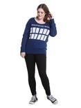 Doctor Who TARDIS Distressed Girls Sweater Plus Size, , alternate