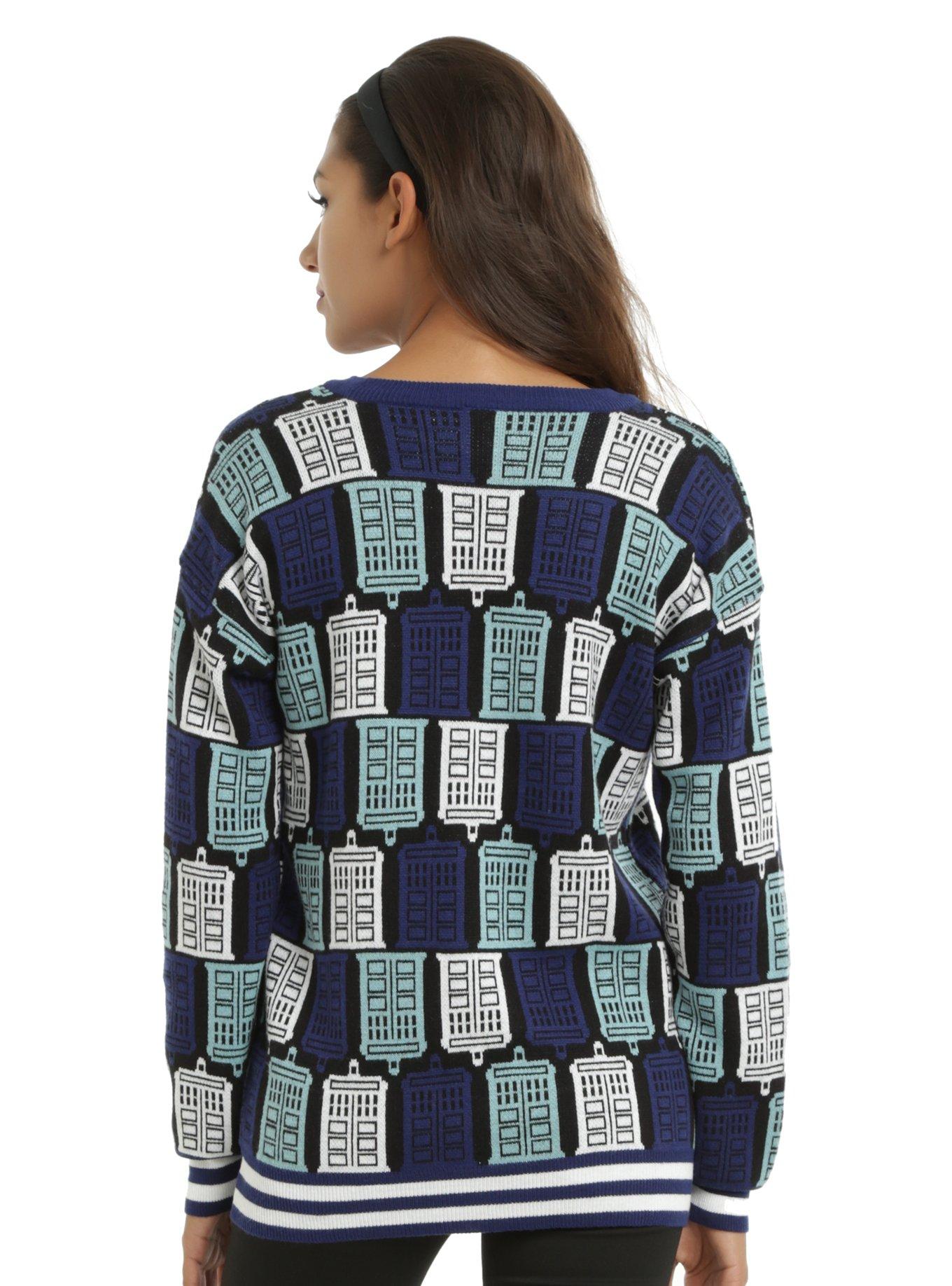 Her Universe Doctor Who TARDIS Print Girls Cardigan, , alternate