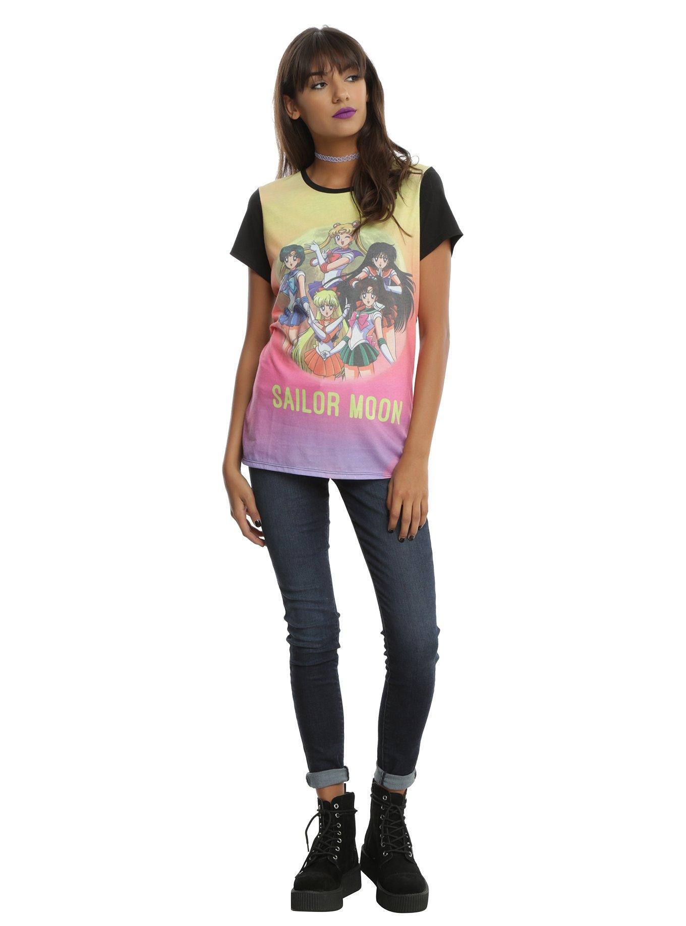 Sailor Moon Sublimated Pastel Girls T-Shirt, , alternate