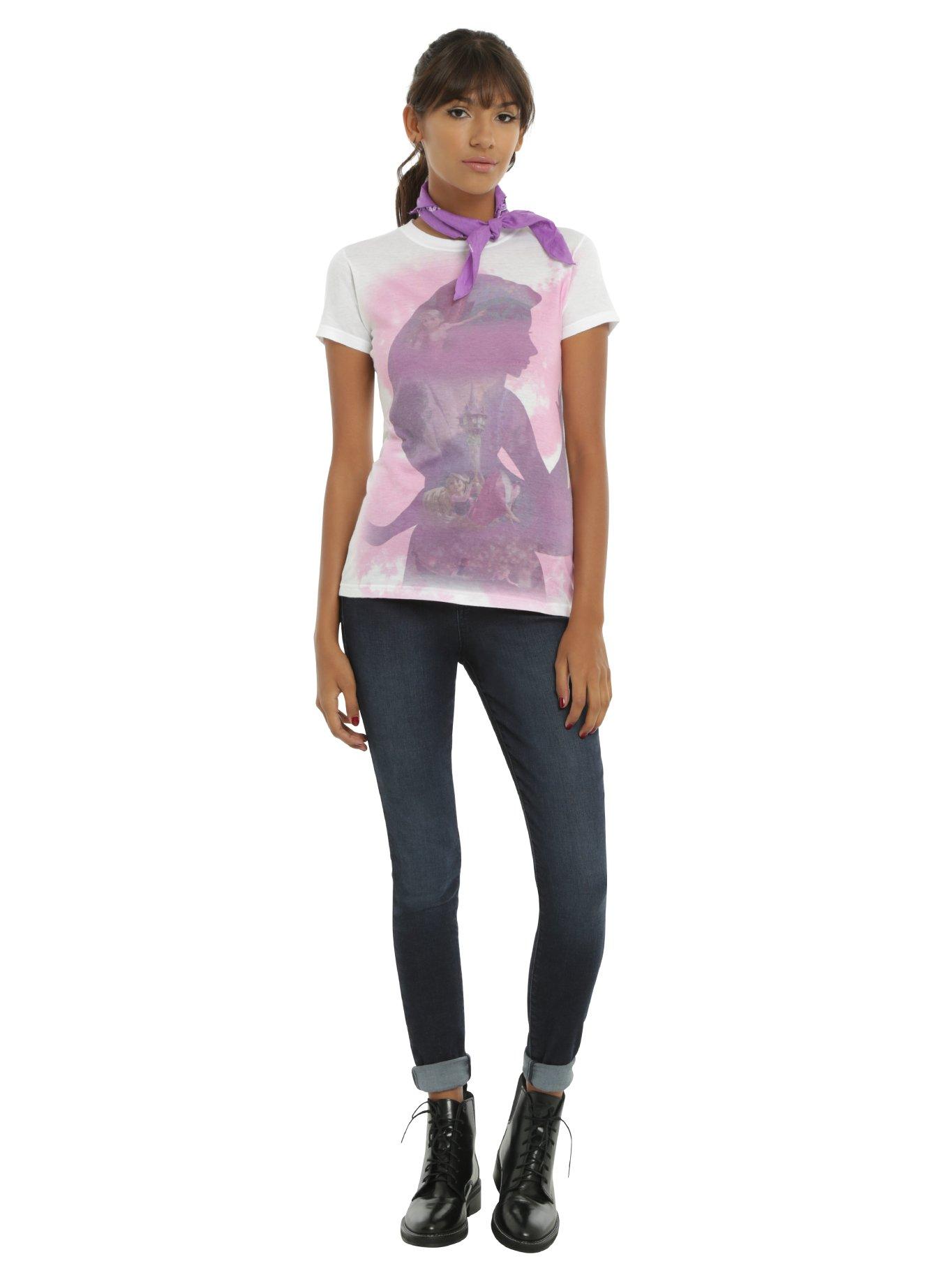 Disney Tangled Rapunzel Sublimation Silhouette Girls T-Shirt, , alternate