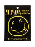 Nirvana Smiley Logo Metal Sticker, , alternate