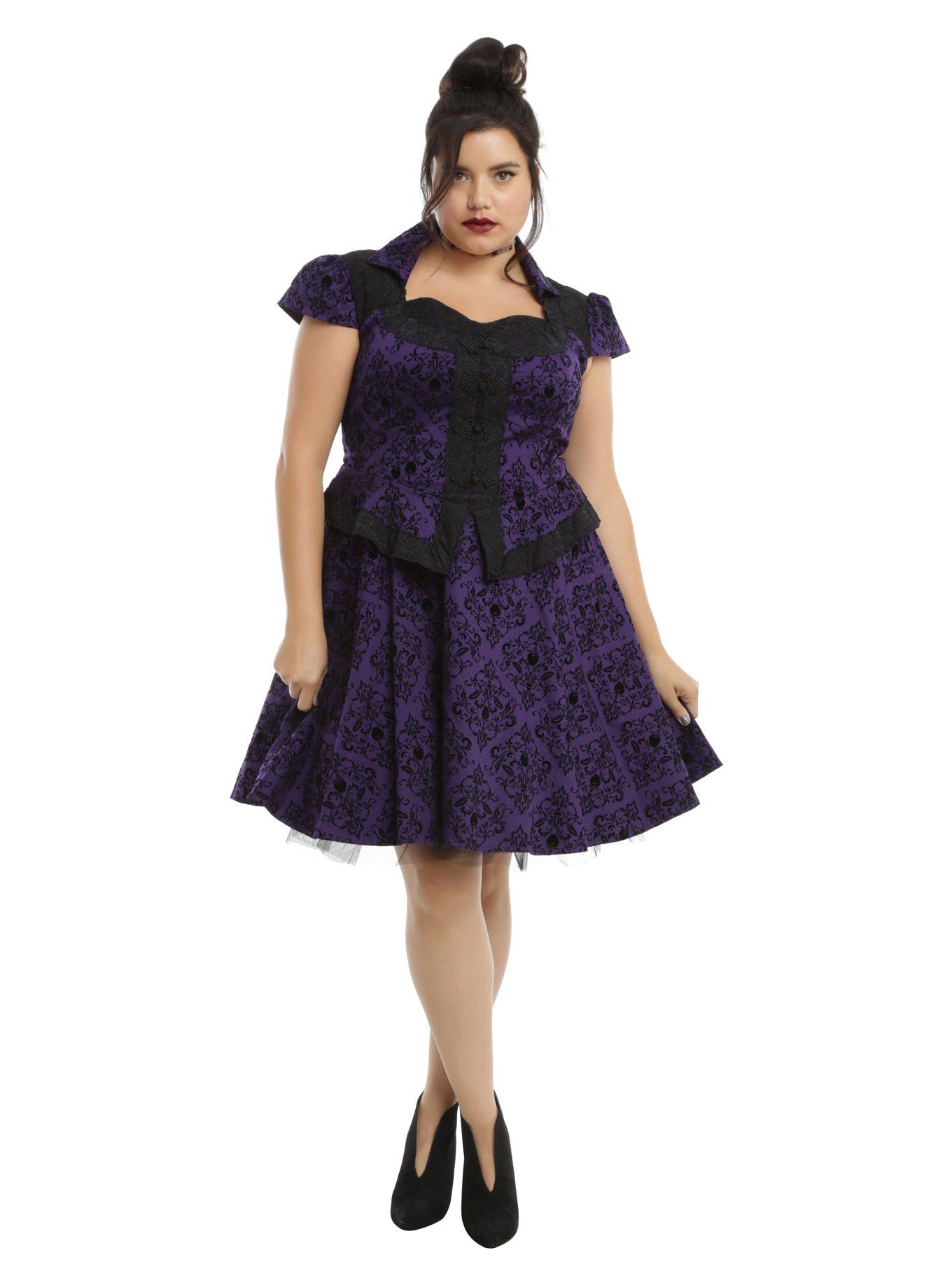 Once Upon A Time Regina Purple Dress Plus Size, , alternate