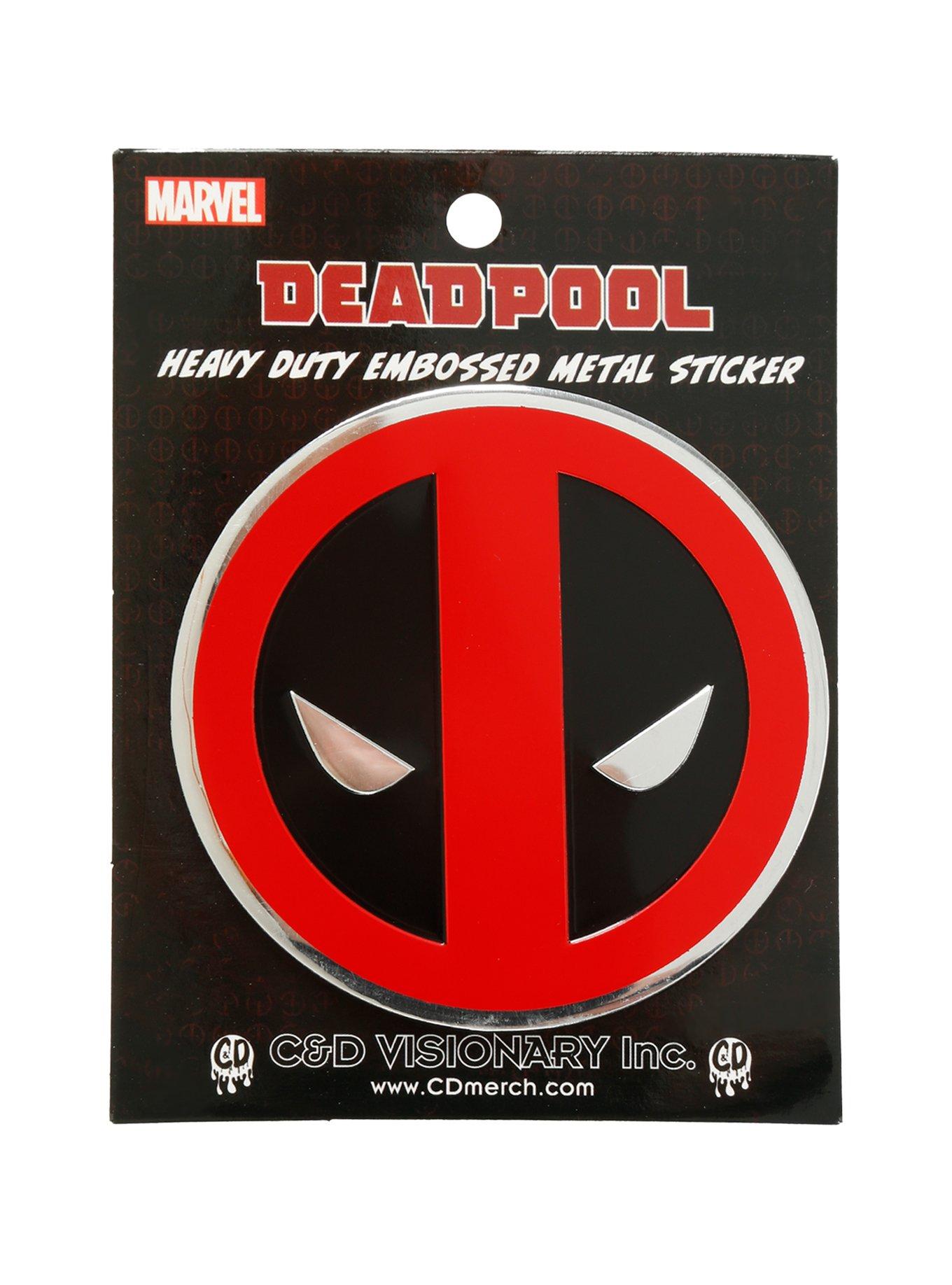 Marvel Deadpool Logo Metal Sticker, , alternate