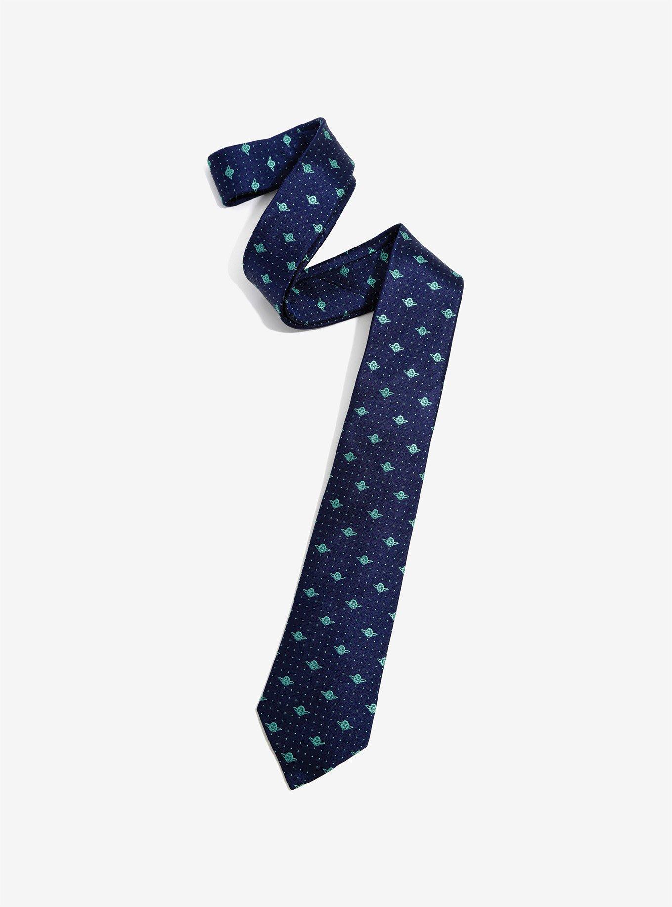 Star Wars Yoda Dot Navy Silk Tie, , alternate