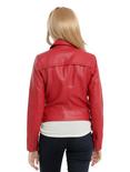 Once Upon A Time Emma Red Biker Jacket, , alternate
