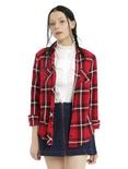 Once Upon A Time Girls Plaid Woven Button-Up, , alternate